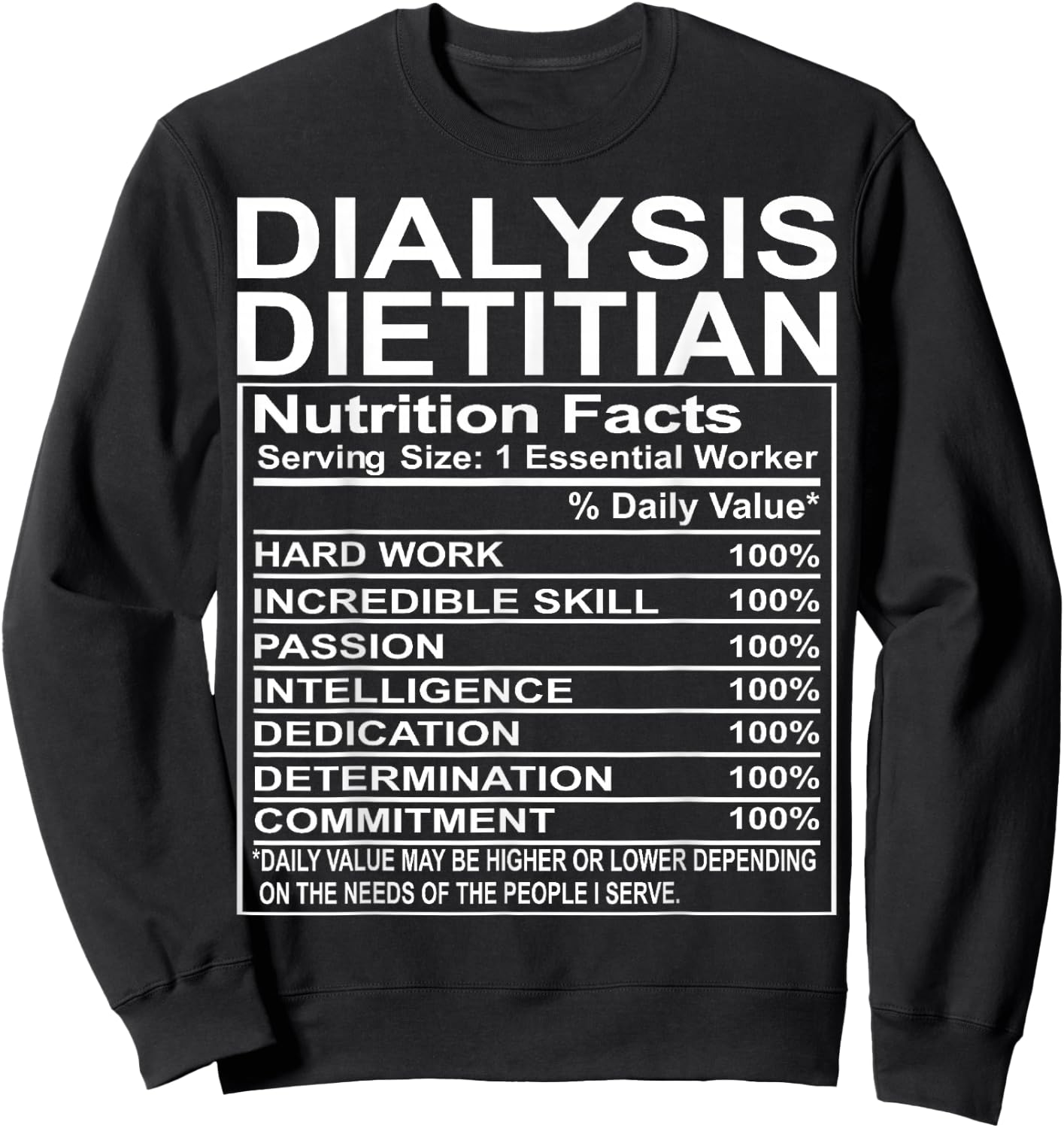Super Cute Monograms, Initials and Letter Gifts Dialysis Dietitian Appreciation Funny Dietetics Sweatshirt - Sweatshirt | Black