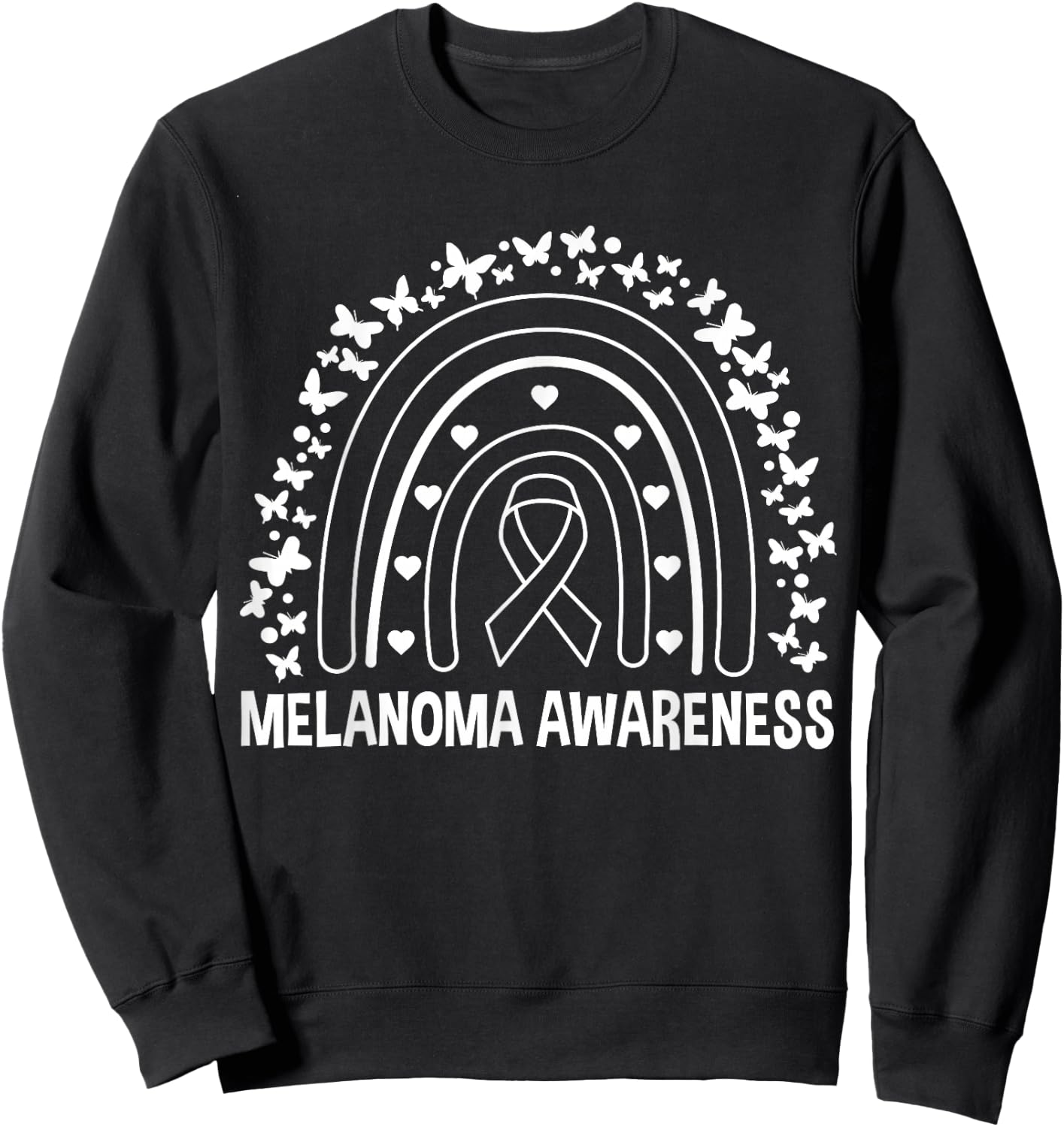Skin Cancer Melanoma Awareness Melanoma Sweatshirt - Sweatshirt | Black
