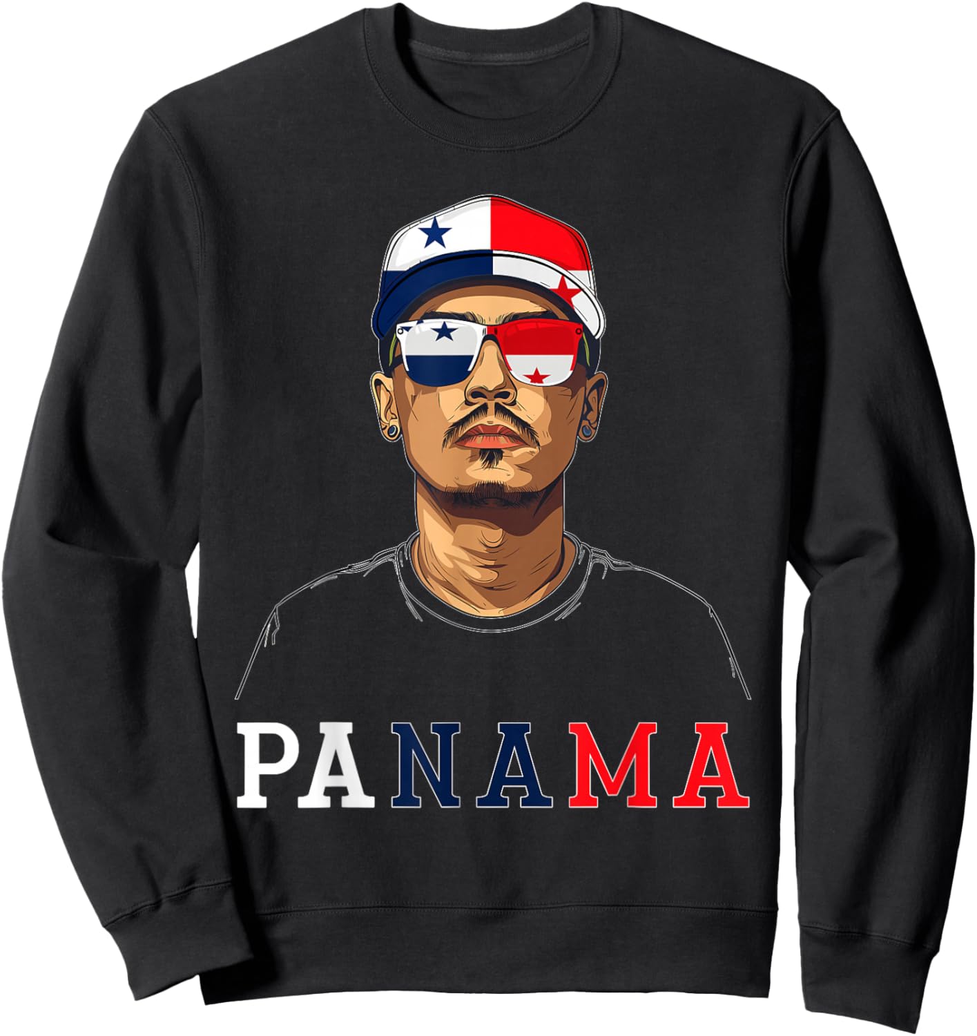 Panama Flag Outfit Souvenirs Country Panamanian Sweatshirt - Sweatshirt | Black