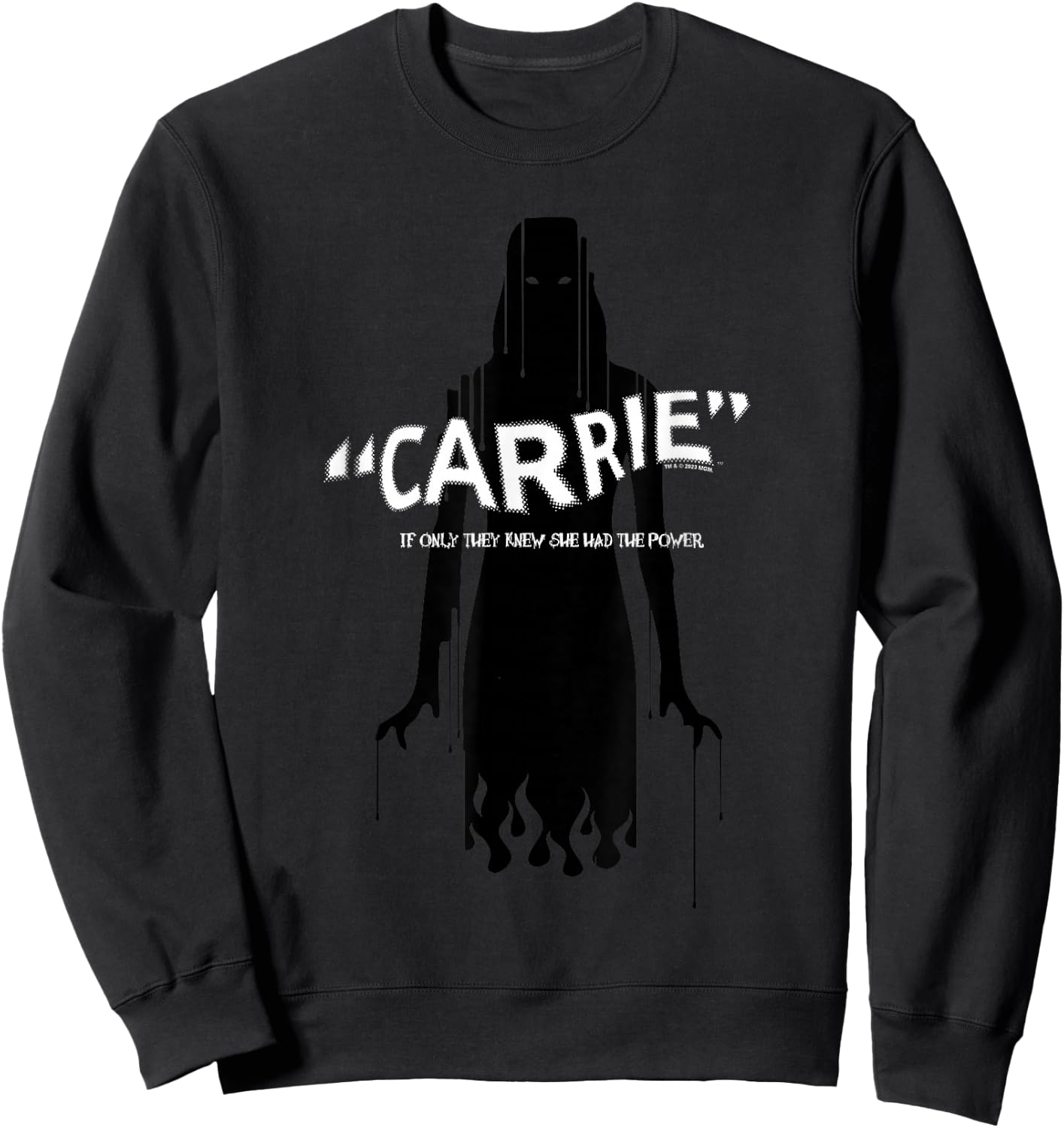 Carrie If Only They Knew She Had The Power Evil Silhouette Sweatshirt - Sweatshirt | Black