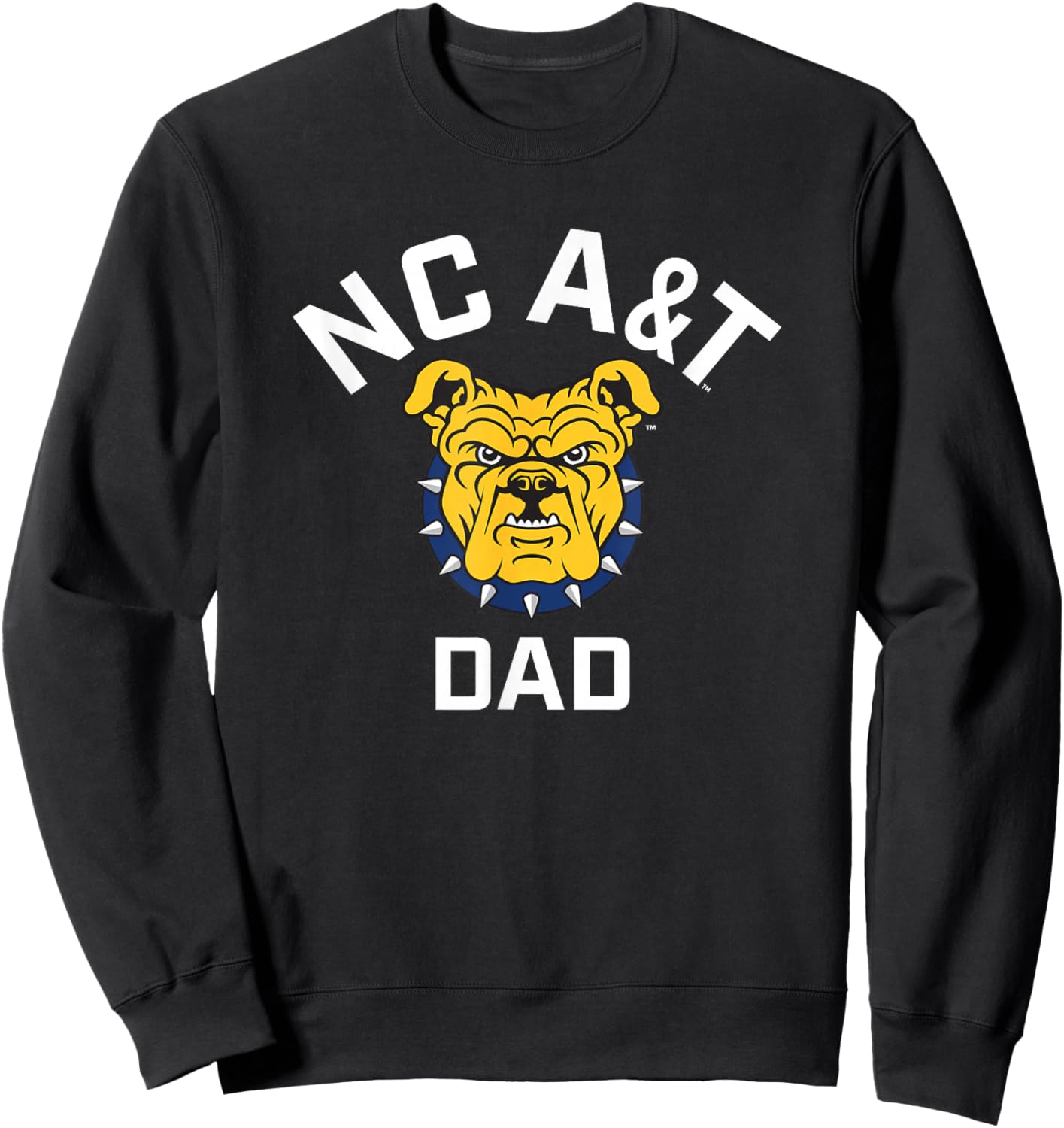 North Carolina A&T State University Aggies Arched Dad Sweatshirt - Sweatshirt | Black