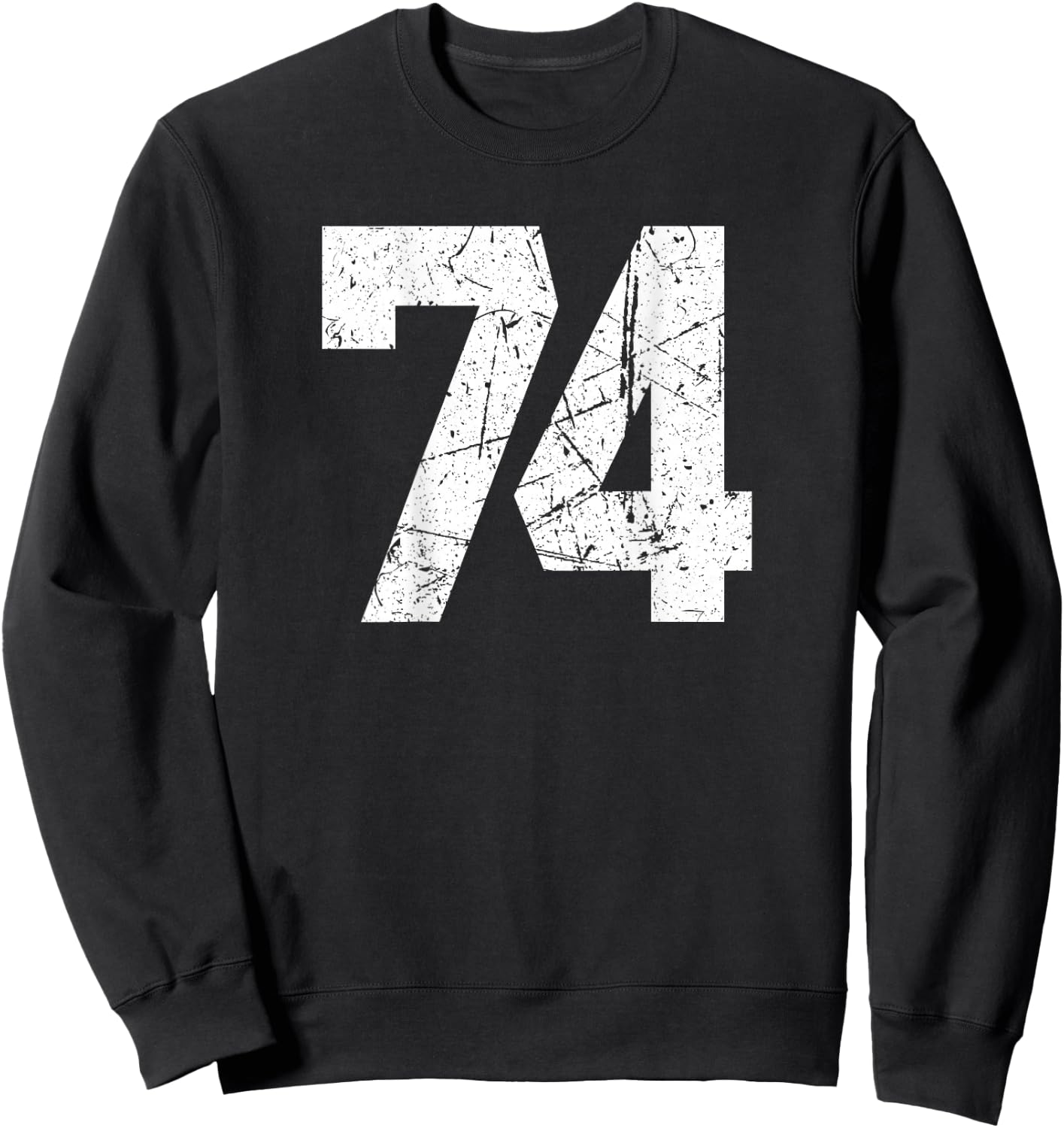 #74 Jersey Uniform Varsity Sports Number, 32nd Birthday Sweatshirt - Sweatshirt | Black