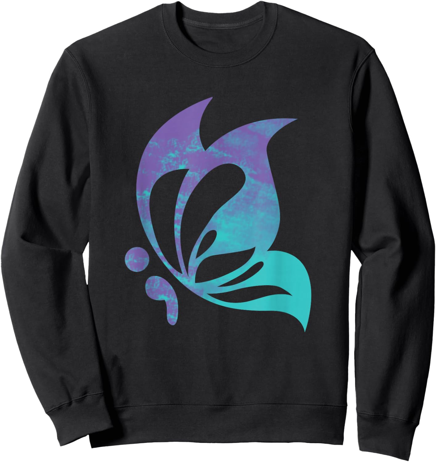 Semicolon Butterfly Mental Suicide Prevention Awareness Sweatshirt - Sweatshirt | Black
