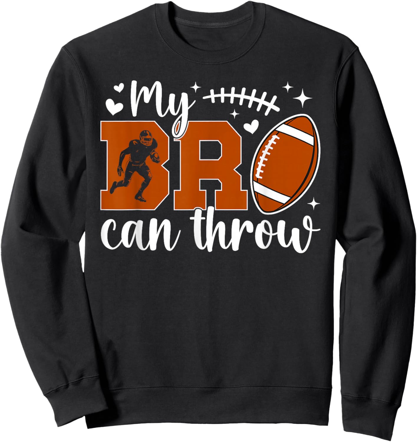 My Bro Quarterback Sister Of A Football Quarterback Sis Sweatshirt - Sweatshirt | Black