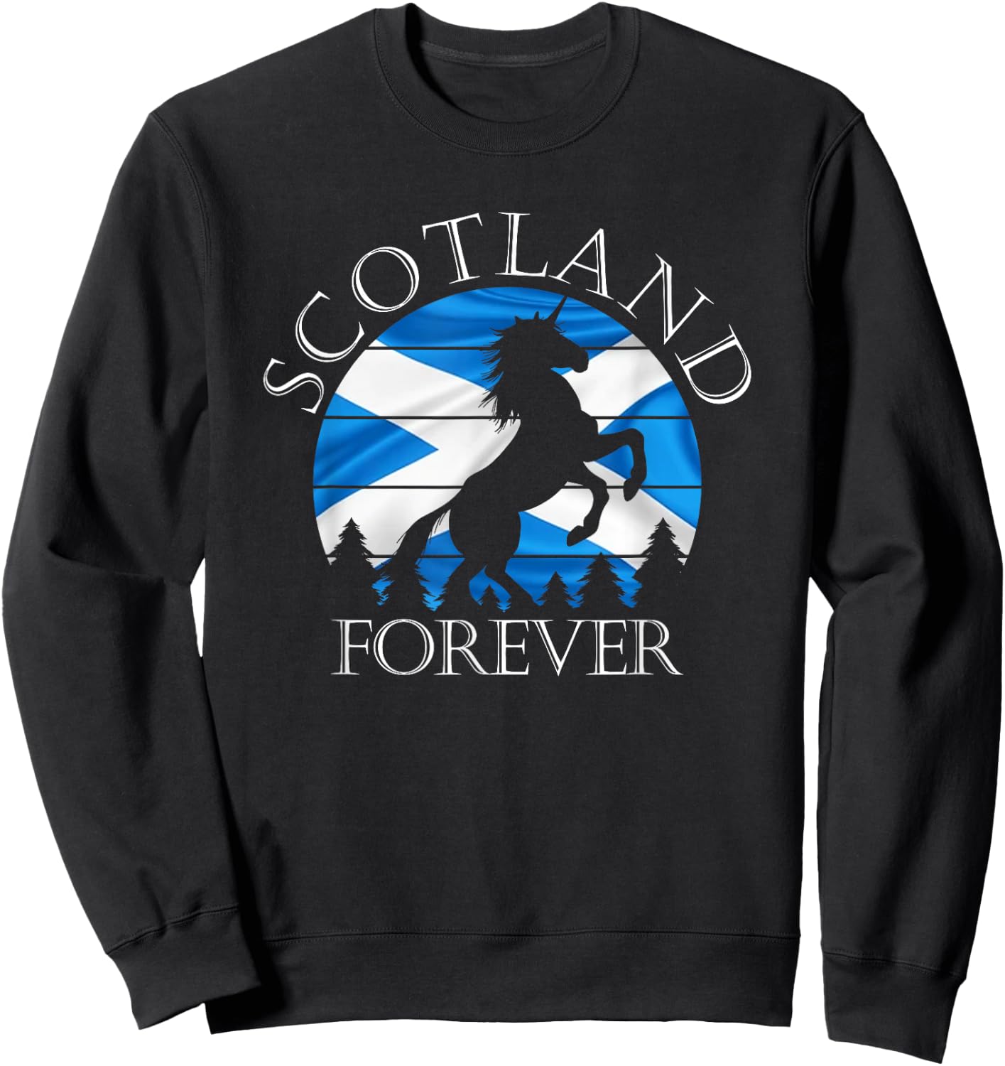 Scottish Pride Scotland Unicorn Scotland Flag Saltire Sweatshirt - Sweatshirt | Black
