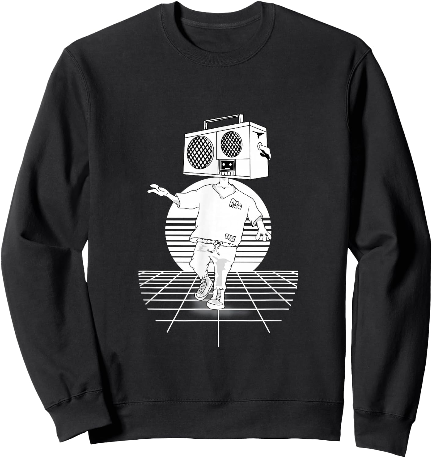 Vintage Radio Head Punk Retro inspired Sweatshirt - Sweatshirt | Black