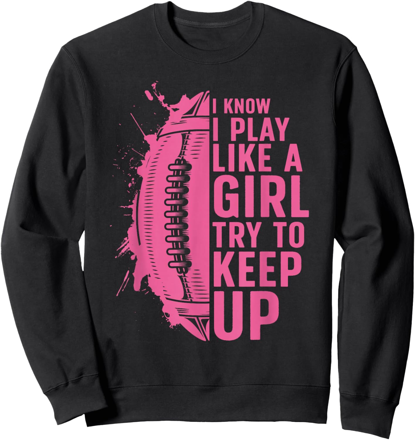Cool Football Girls Football Player Coach Sports Sweatshirt - Sweatshirt | Black