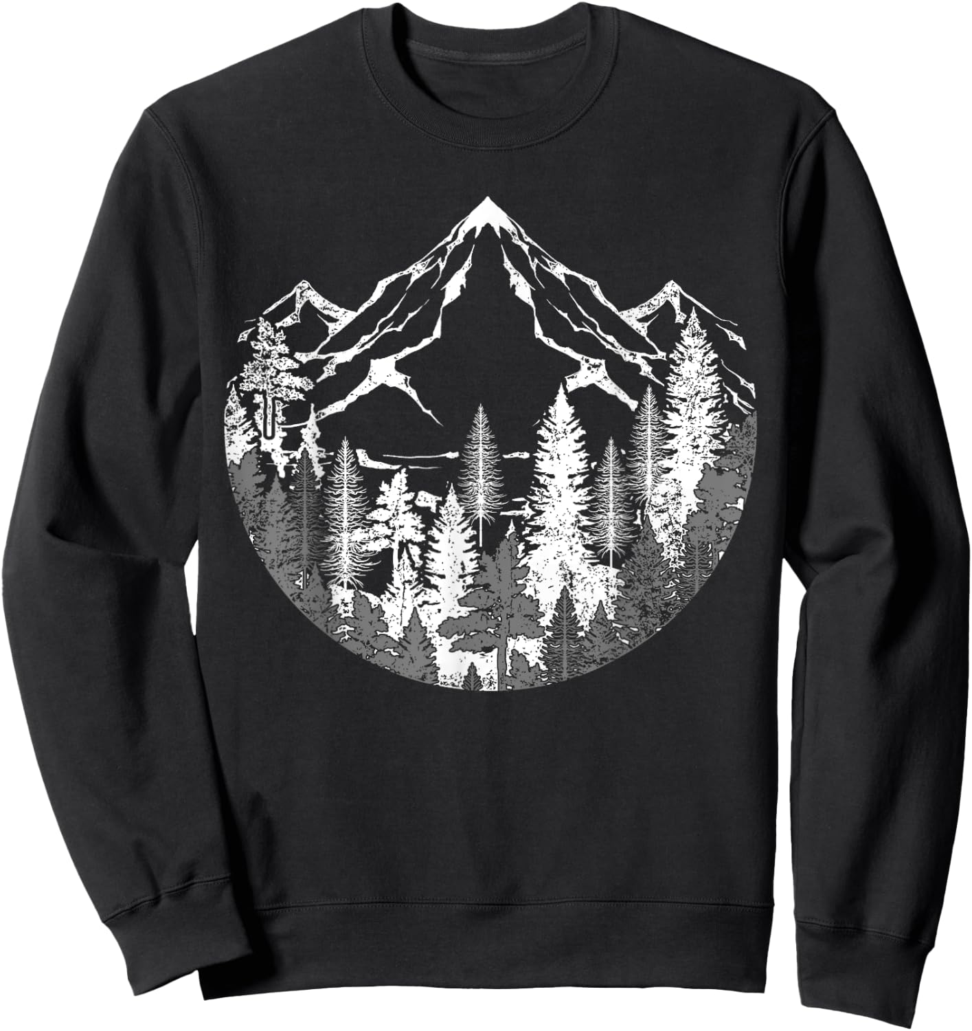 Wildlife Forest Hiking Mountains Outdoor Trees Nature Forest Sweatshirt - Sweatshirt | Black