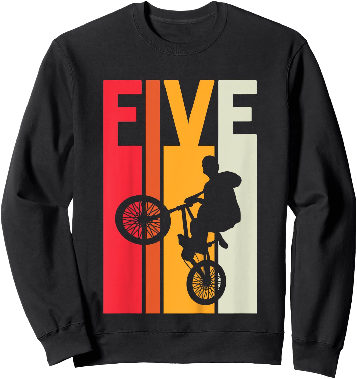 Kids 5 Year Old BMX Birthday Gift Party Boys Dirt Biking 5th Sweatshirt - Sweatshirt | Black