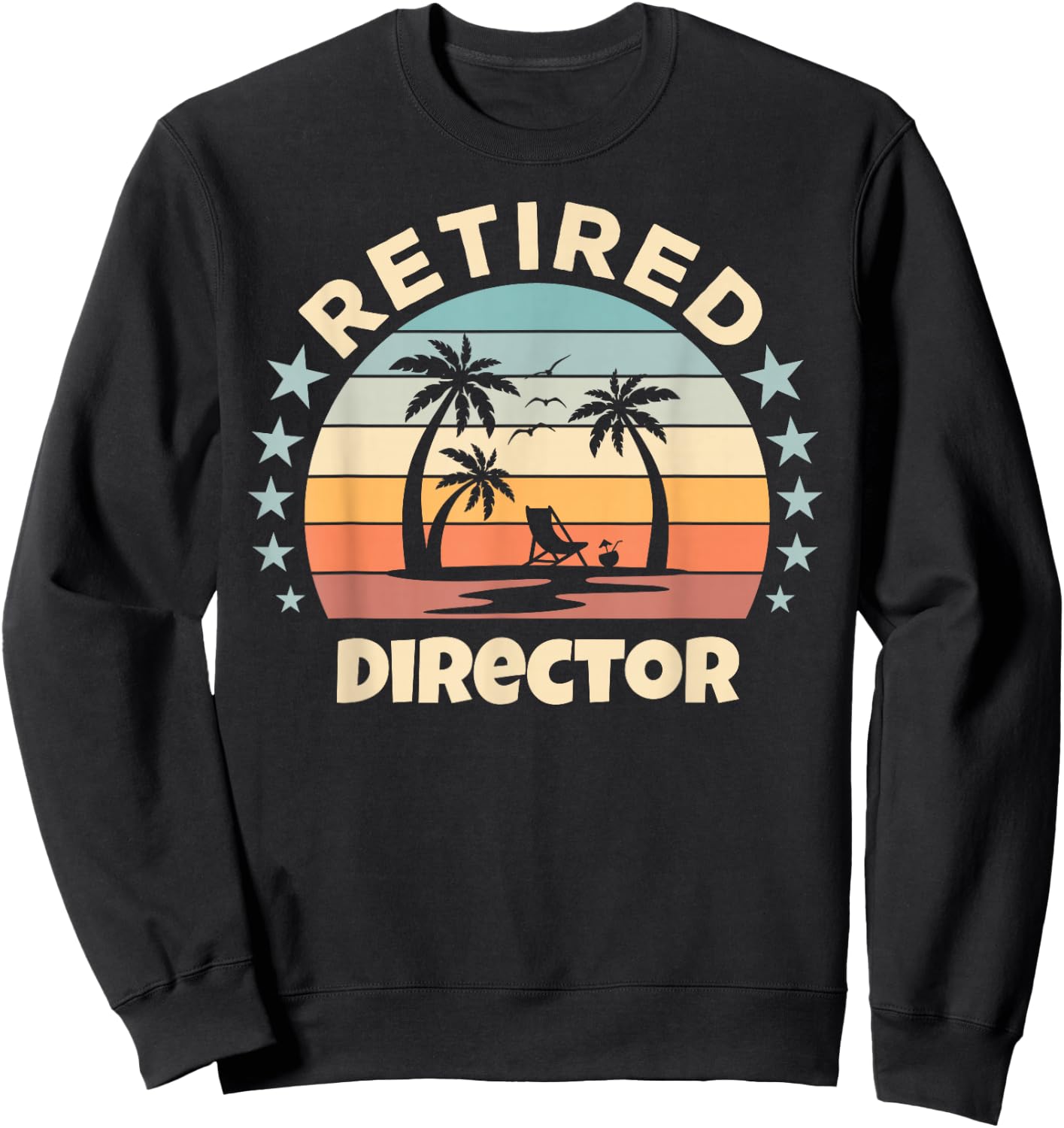Relaxing Tropical Sunset Retired Director Sweatshirt - Sweatshirt | Black