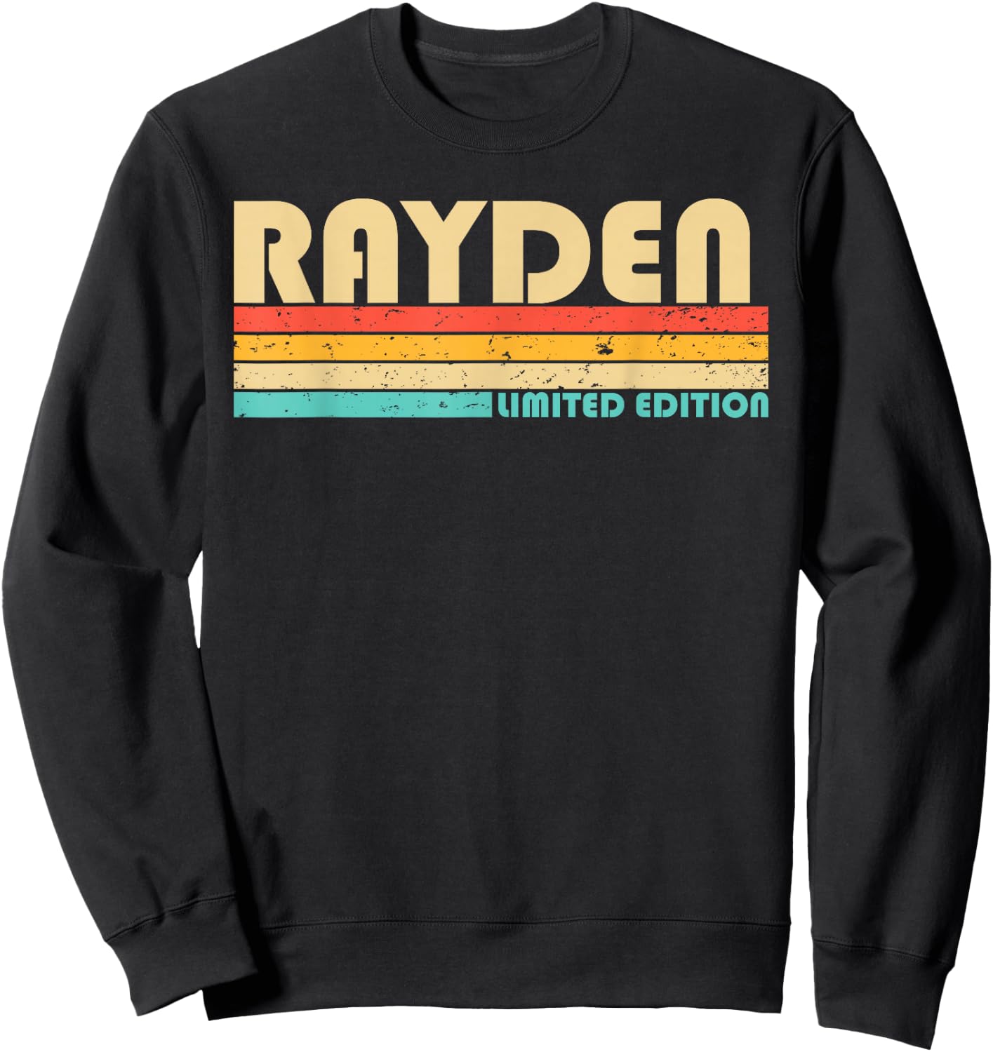 RAYDEN Name Personalized Funny Retro Vintage Birthday Sweatshirt - Sweatshirt | Black