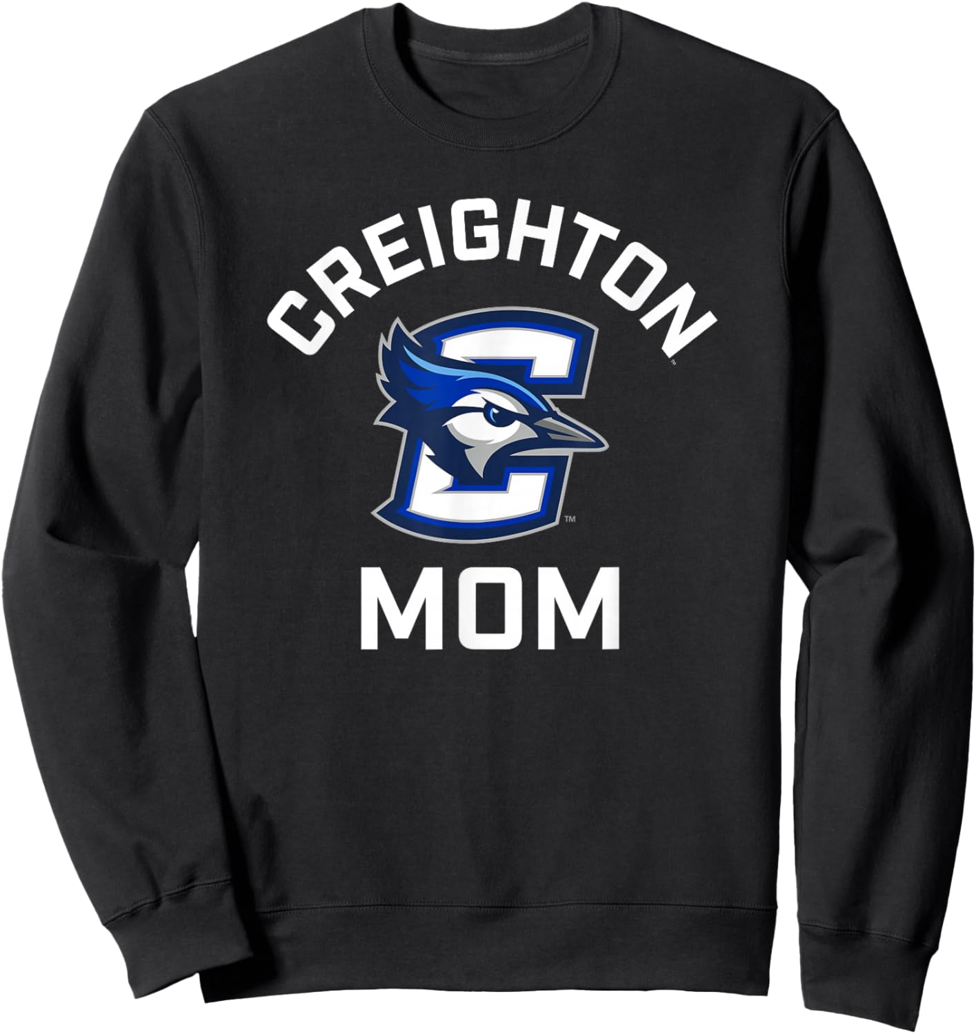 Creighton University Bluejays Arched Mom Sweatshirt - Sweatshirt | Black