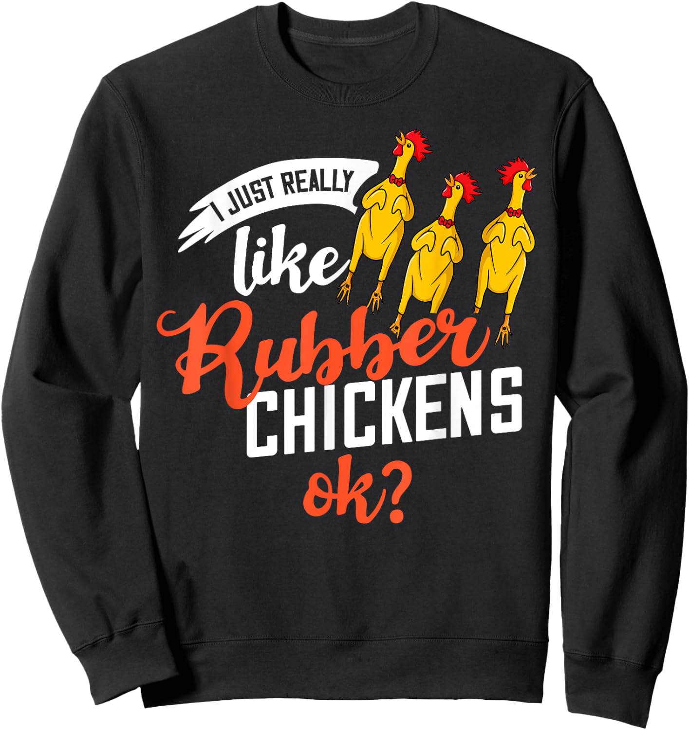 Rubber Chicken Screaming Costume Sweatshirt - Sweatshirt | Black
