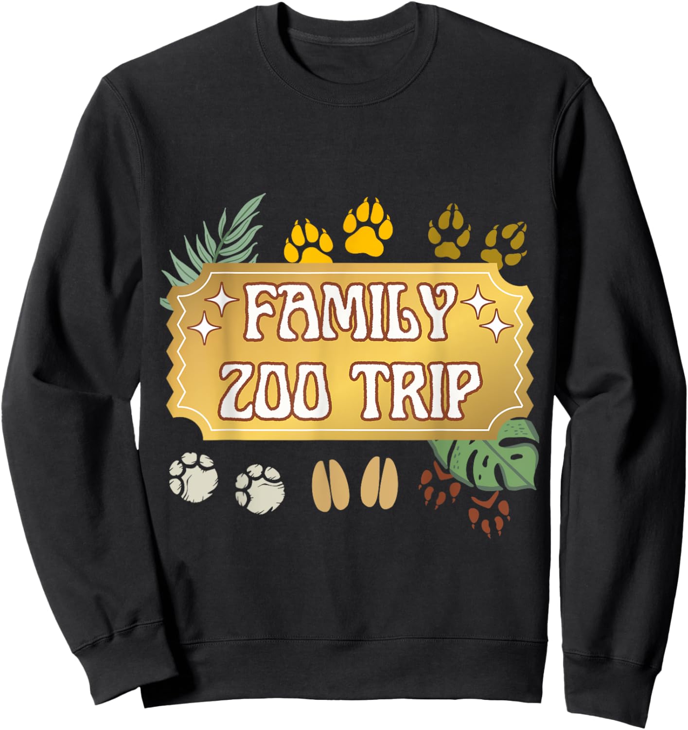 Family Zoo Trip Zoo Day Going On Safari Meeting Zookeepers Sweatshirt - Sweatshirt | Black