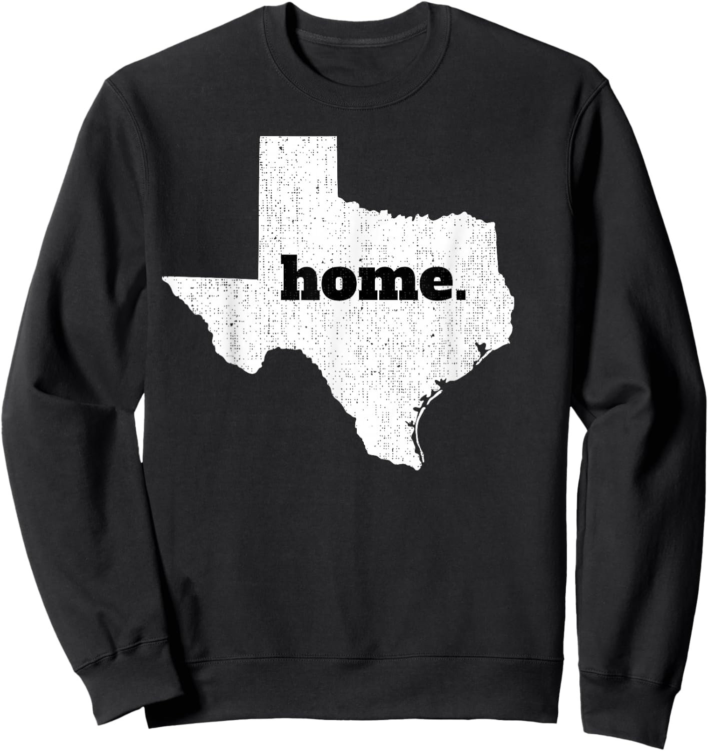 Texas Home State Map Pride Sweatshirt - Sweatshirt | Black