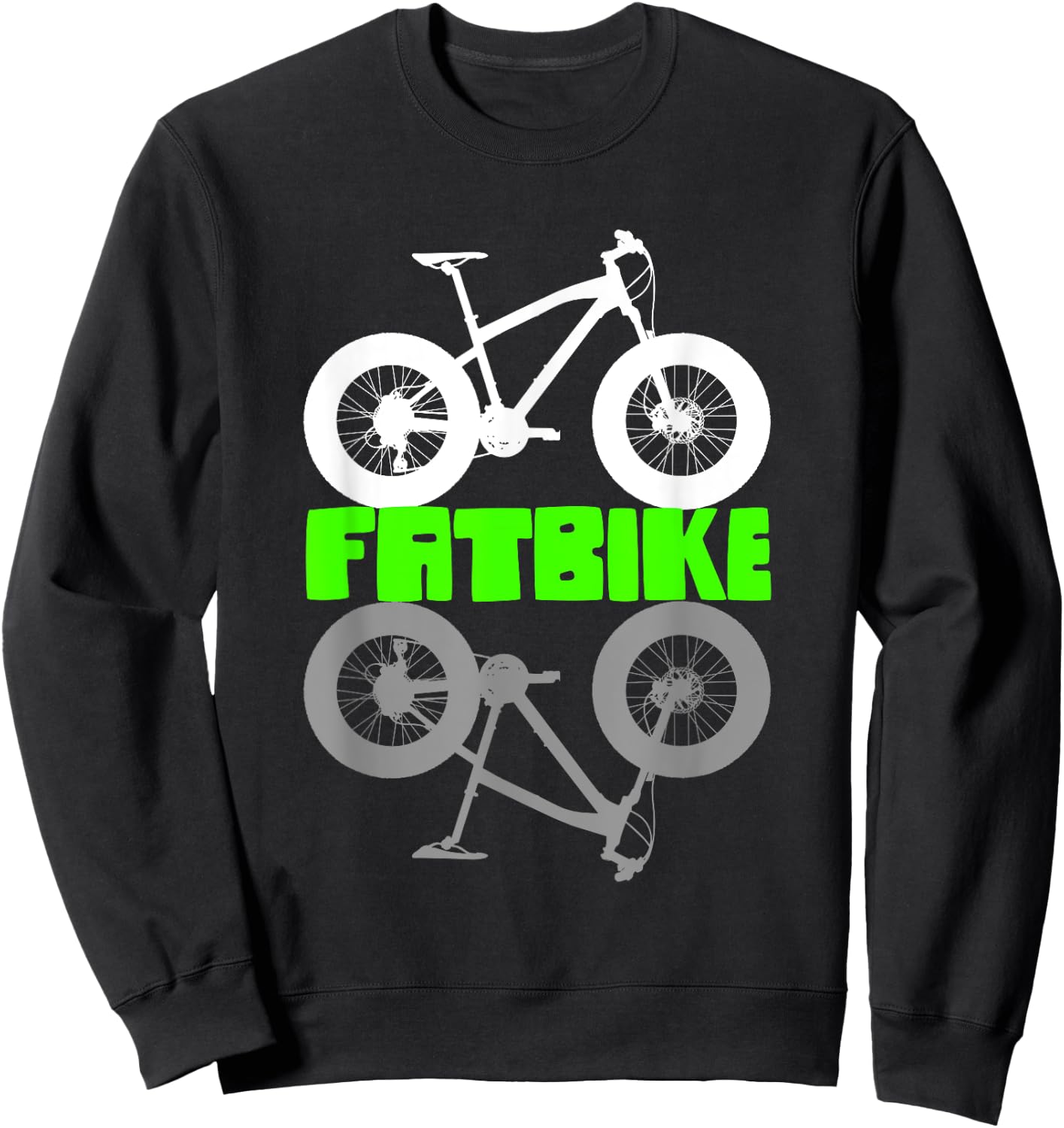 Fat Bike, Fat Bike, Mountain Bike, Fat Bike Sweatshirt - Sweatshirt | Black