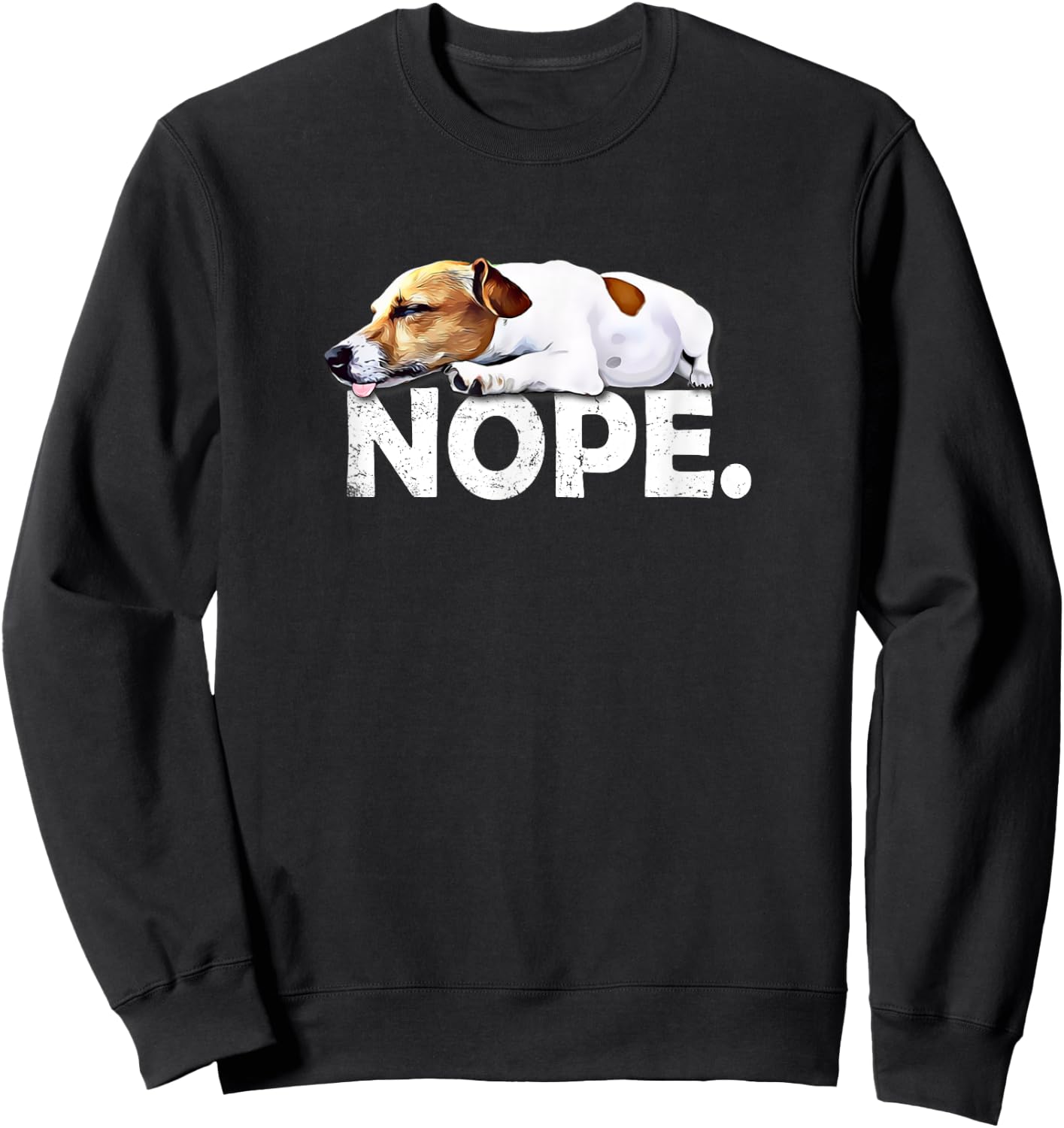 NOPE JRT Dog Lover Jack Russell Men Women Girls Kids Sweatshirt - Sweatshirt | Black