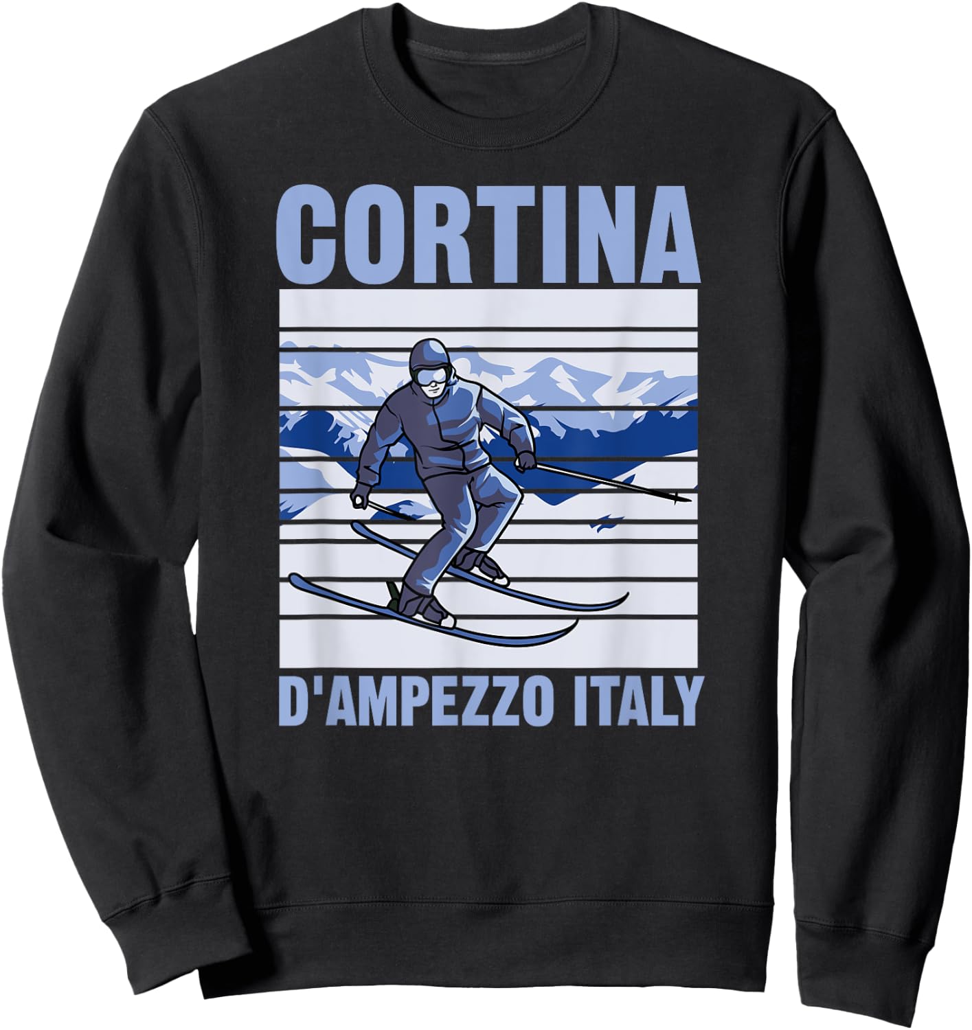 Cortina d'Ampezzo Italy Ski Sweatshirt - Sweatshirt | Black