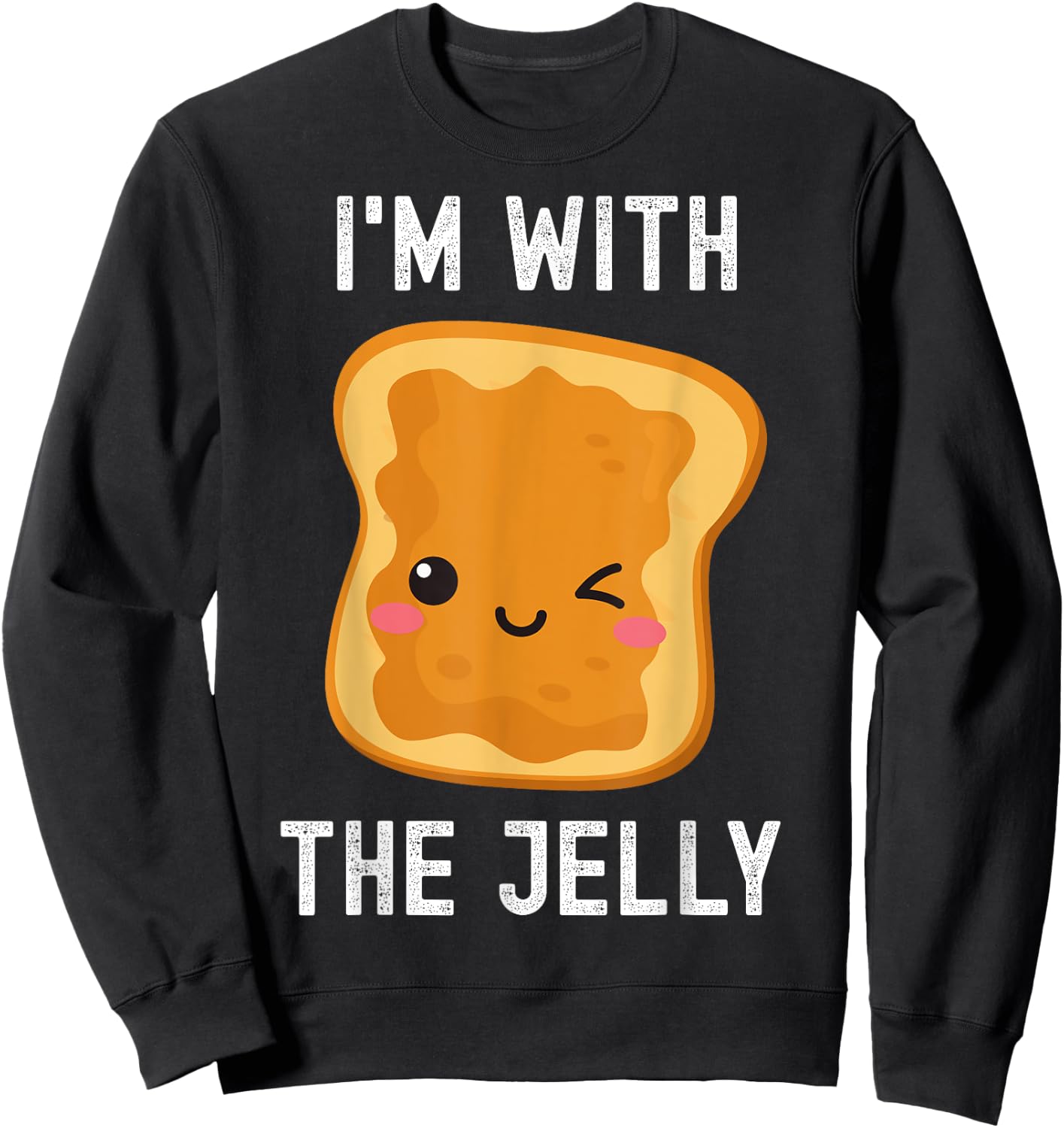 Funny Peanut Butter & Jelly Matching His & Hers Couples Sweatshirt - Sweatshirt | Black