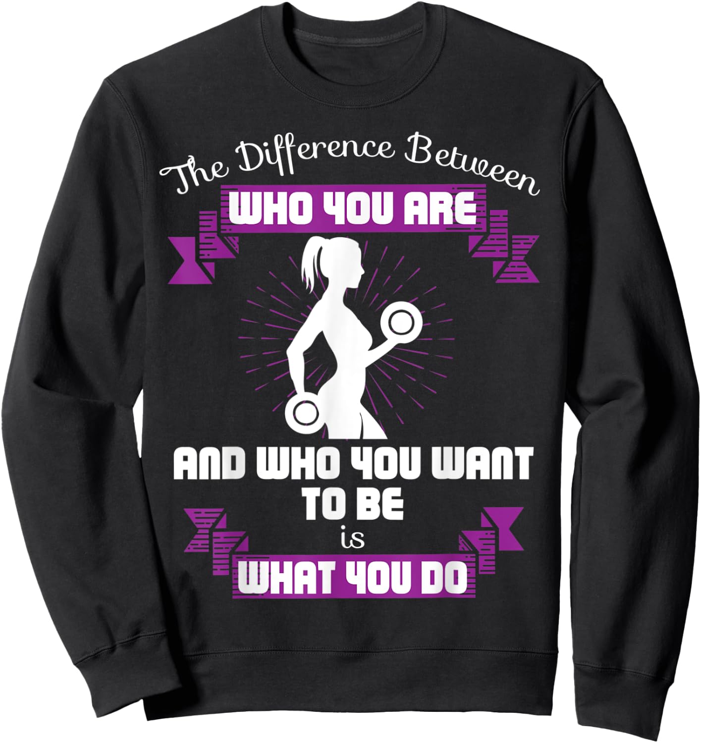 Women Workout Quote Gym Saying Cool Fitness Lover Gift Sweatshirt - Sweatshirt | Black