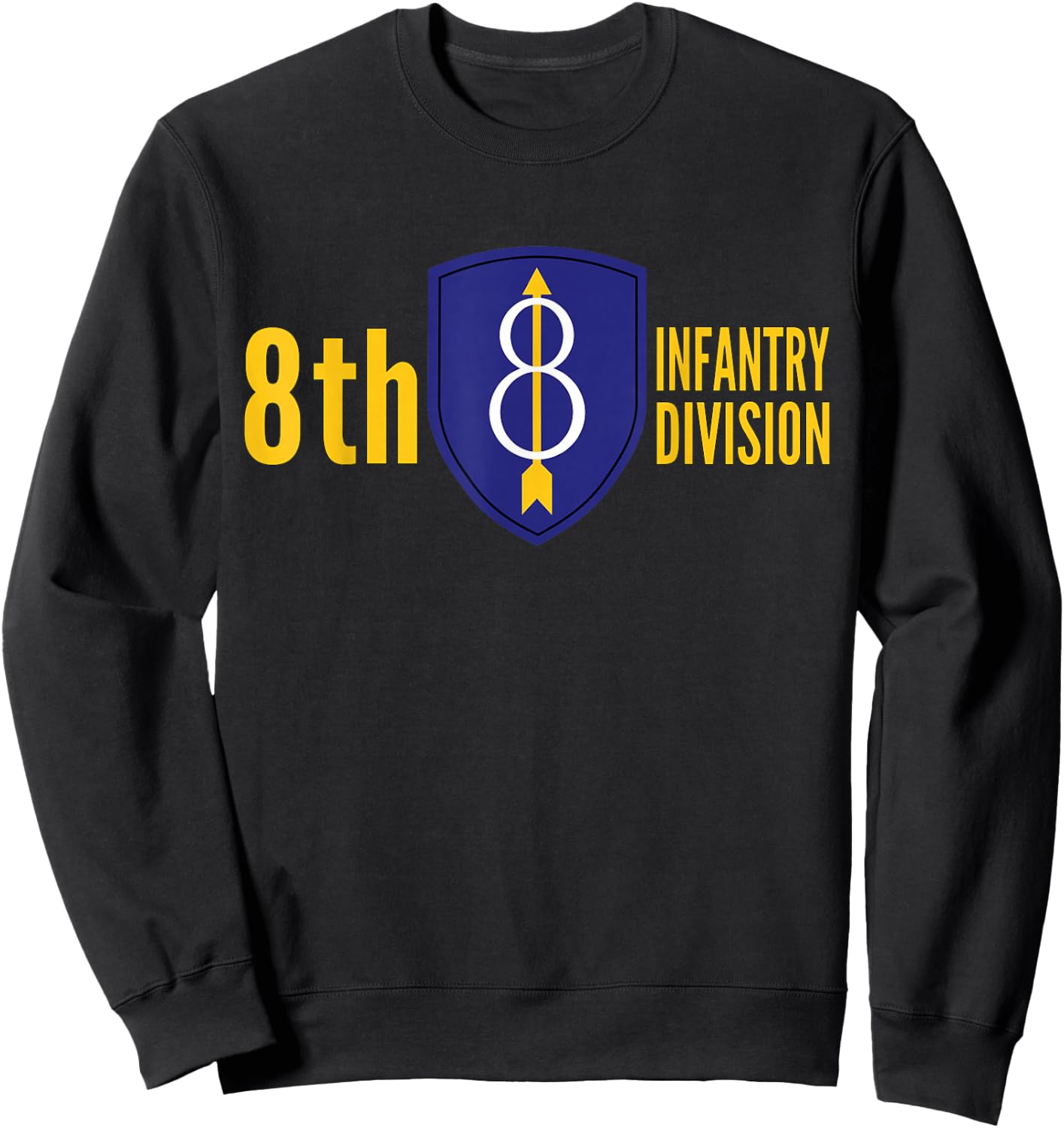8th Infantry Division United States Army Pathfinder Sweatshirt - Sweatshirt | Black