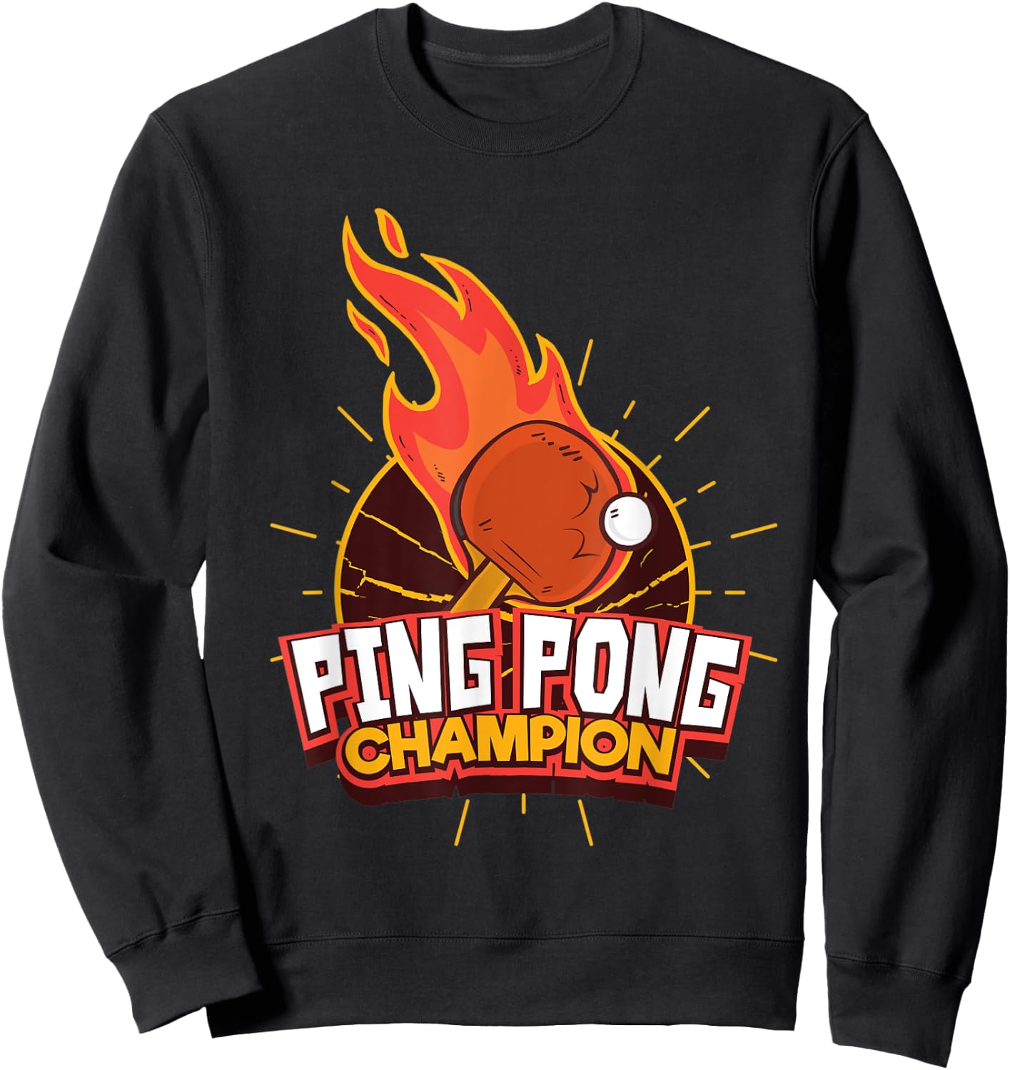 Ping Pong Champion Table Tennis Sweatshirt - Sweatshirt | Black