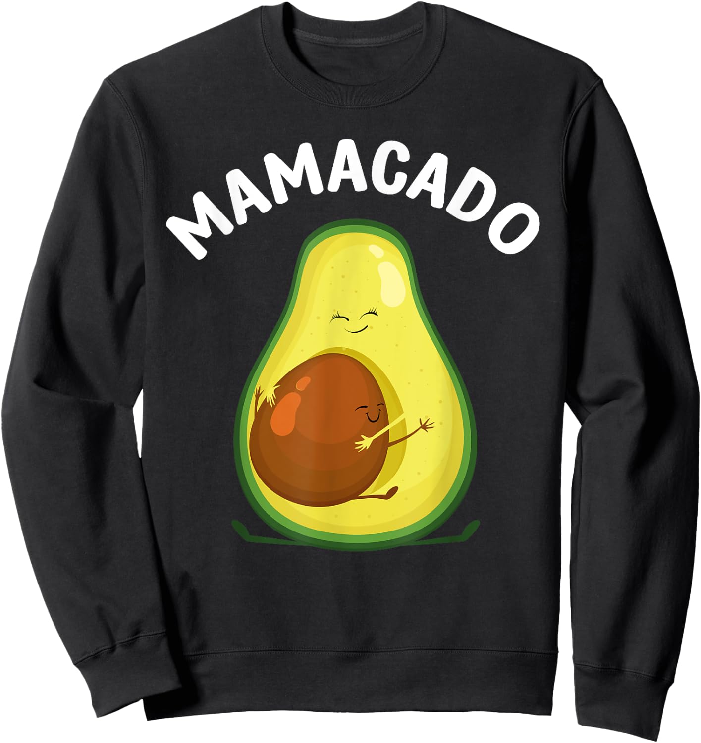 Avocado Art Mama Mom Vegan Guacamole Avocado Lover Sweatshirt - Sweatshirt | Black