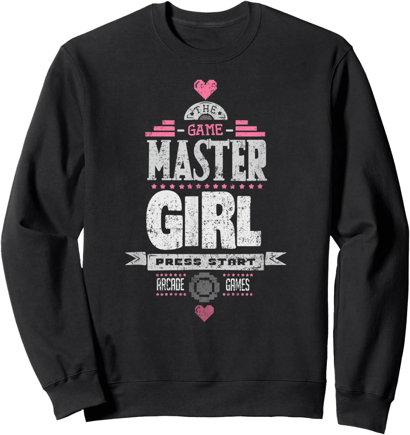 Master Gamer Girl Retro Arcade Games Player Women Sweatshirt - Sweatshirt | Black