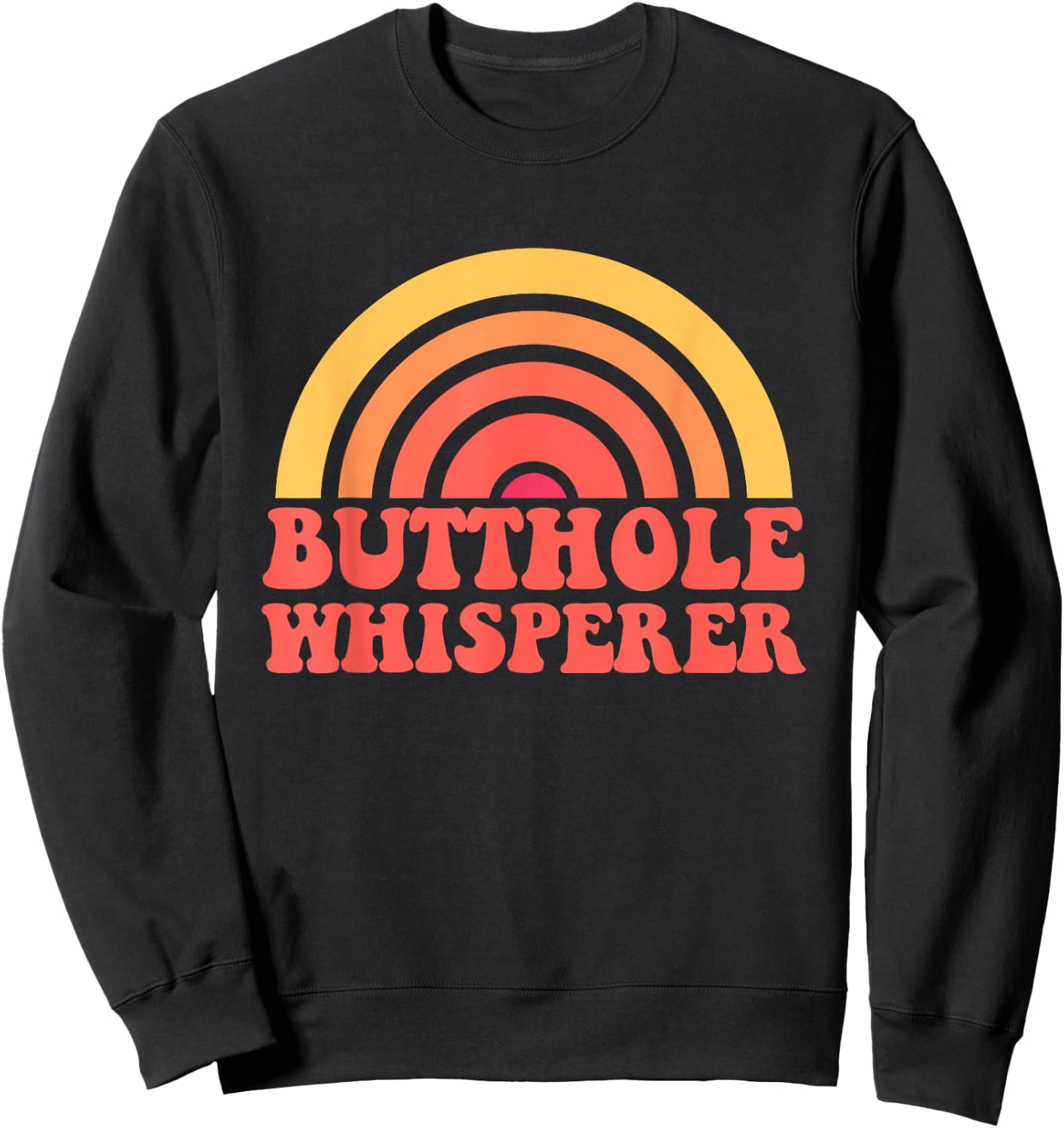 Butthole Whisperer Sarcastic Jokes Retro Funny Gift Sweatshirt - Sweatshirt | Black