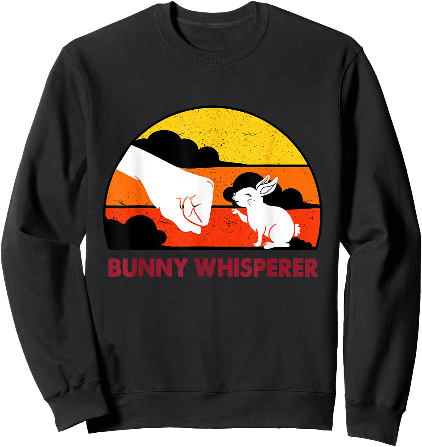 Hasenflüsterer Rabbit Dad Father Rabbit Whisperer Sweatshirt - Sweatshirt | Black