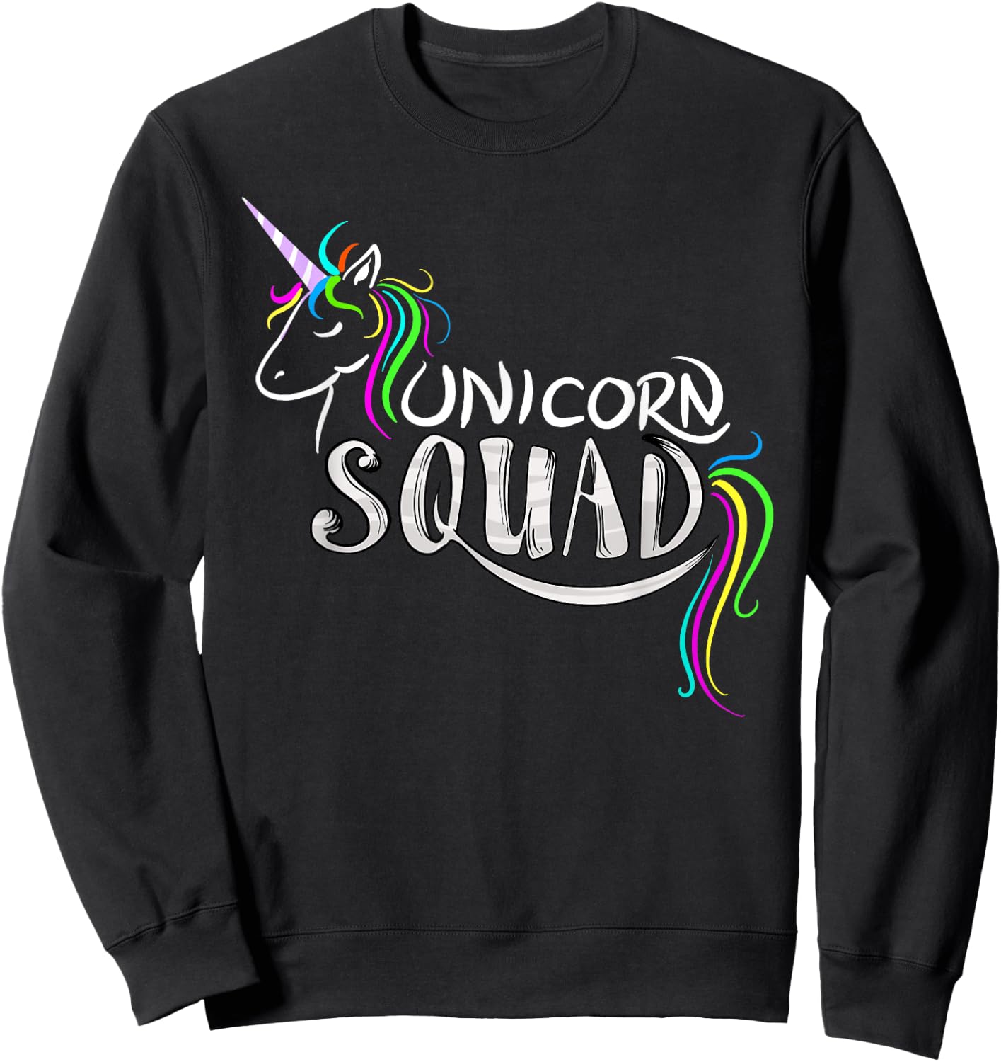 Cool Unicorn Squad | Funny Magical Equestrian Team Fan Gift Sweatshirt - Sweatshirt | Black