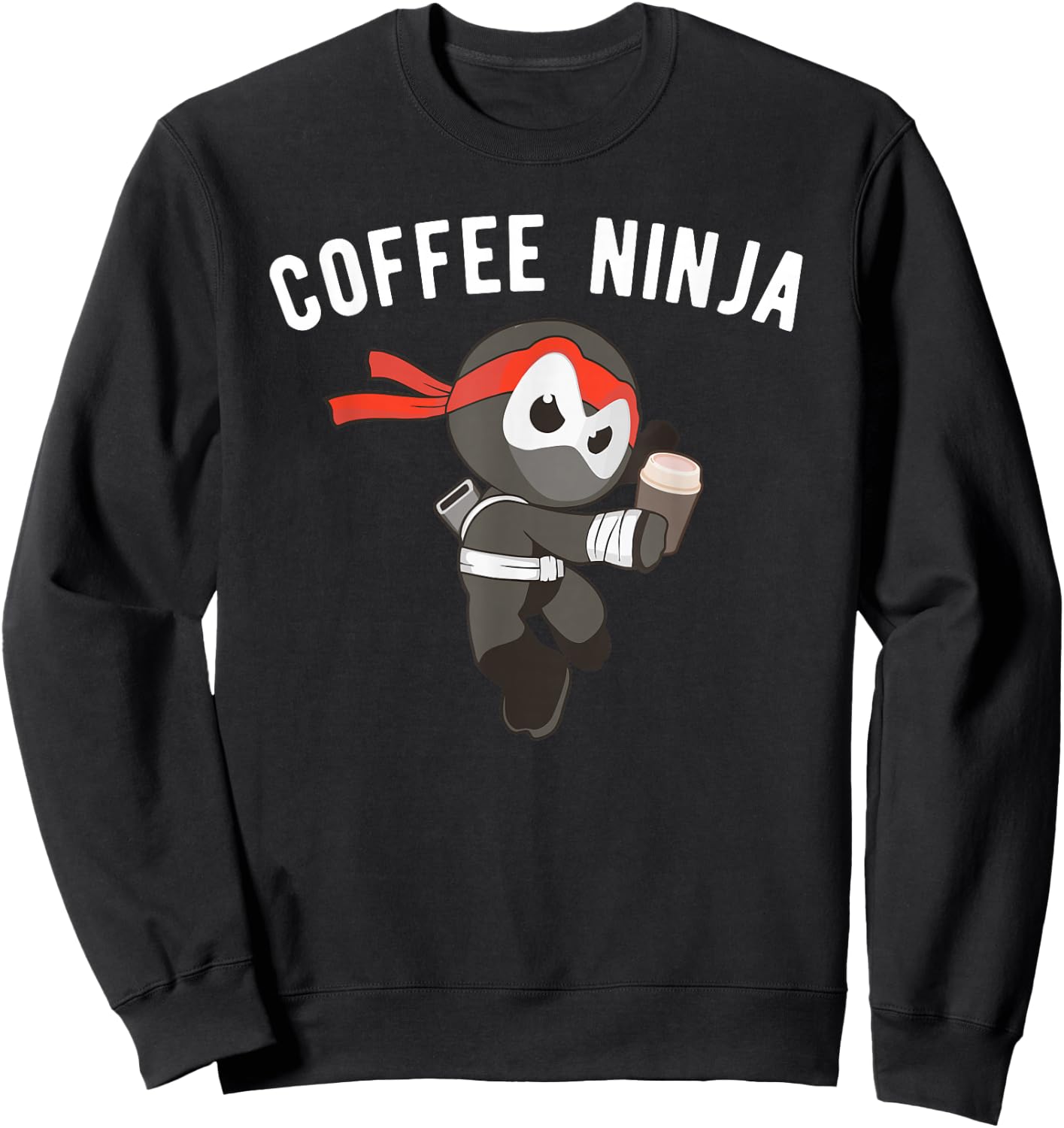 Coffee Ninja Martial Arts Barista Ninjutsu Sweatshirt - Sweatshirt | Black