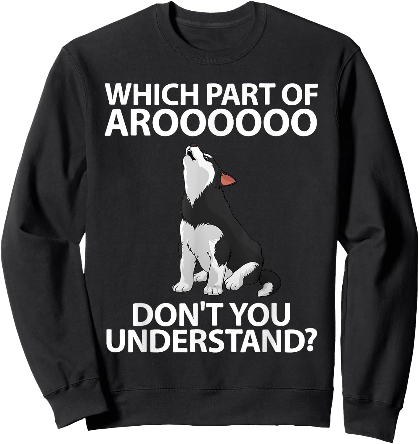Funny Siberian Husky Women Puppy Dog Huskies Lover Sweatshirt - Sweatshirt | Black