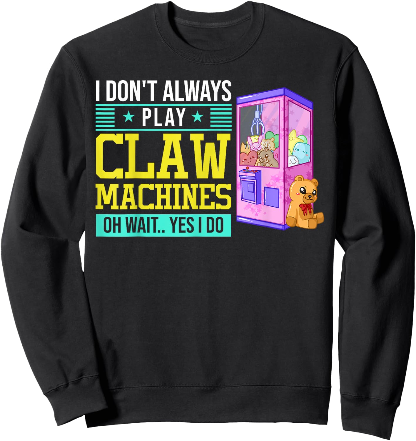 Claw Machine Skill Crane Machine Sweatshirt - Sweatshirt | Black