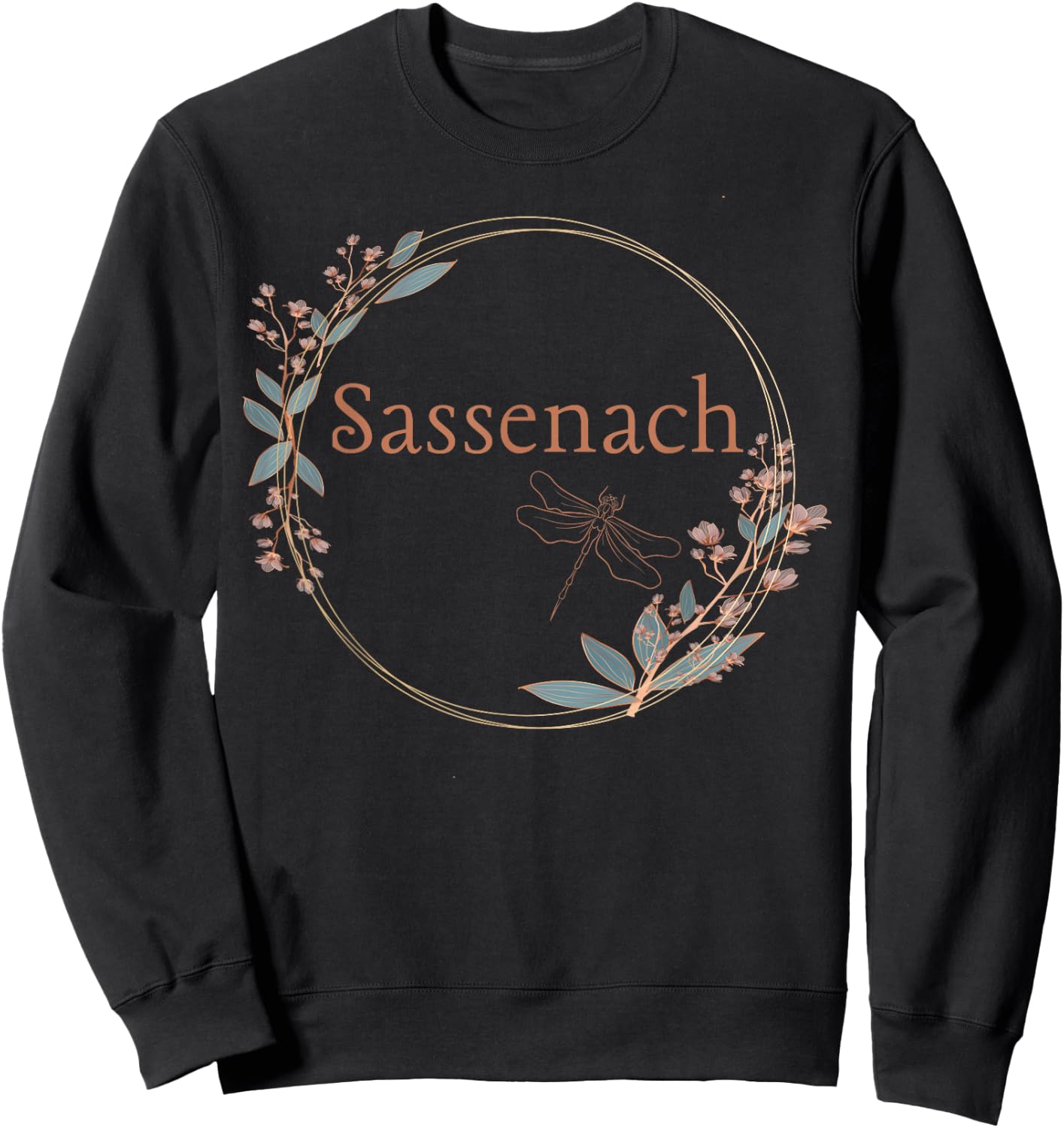 Sassenach Dragonfly Bohemian Wreath Sweatshirt - Sweatshirt | Black