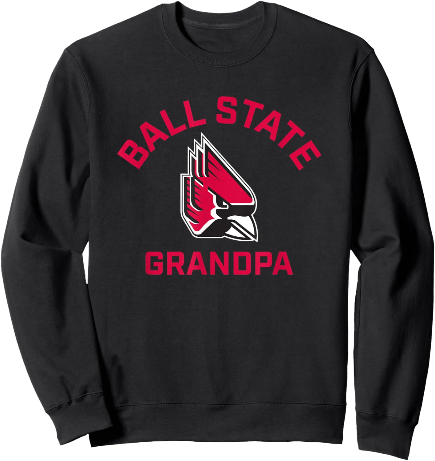 Ball State University Cardinals Arched Grandpa Sweatshirt - Sweatshirt | Black