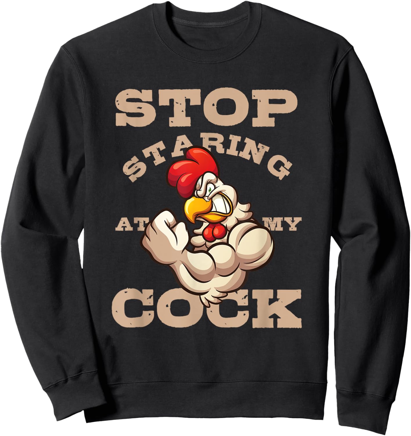 Chef Chef Staring Chicken Rooster Farmer Bird Gift Sweatshirt - Sweatshirt | Black