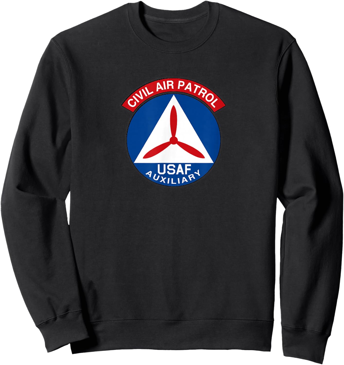 Best Civil Air Patrol Gifts Patch Air Force Auxiliary USAF Sweatshirt - Sweatshirt | Black