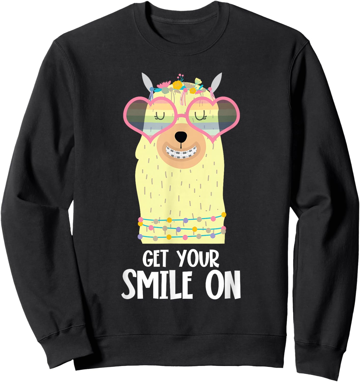 Orthodontist Animal Braces Boys Girls Kids Getting Braces Sweatshirt - Sweatshirt | Black