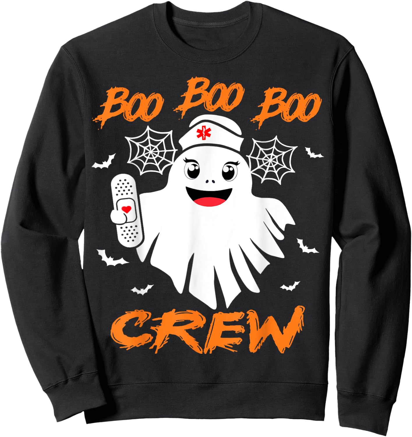 Boo Boo Crew Nurse Halloween Nurse Sweatshirt - Sweatshirt | Black