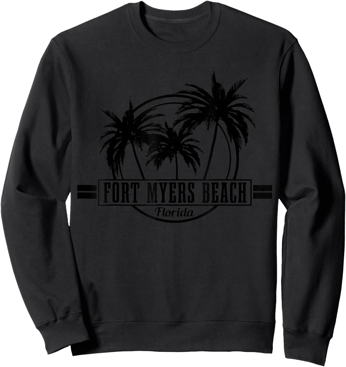 Fort Myers Beach Florida USA America Vintage Sweatshirt - Sweatshirt | Black