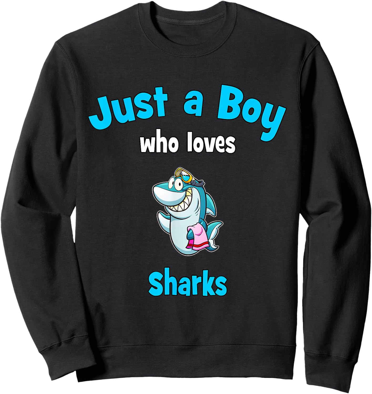 Shark for Boys | Kids Shark Sweatshirt - Sweatshirt | Black