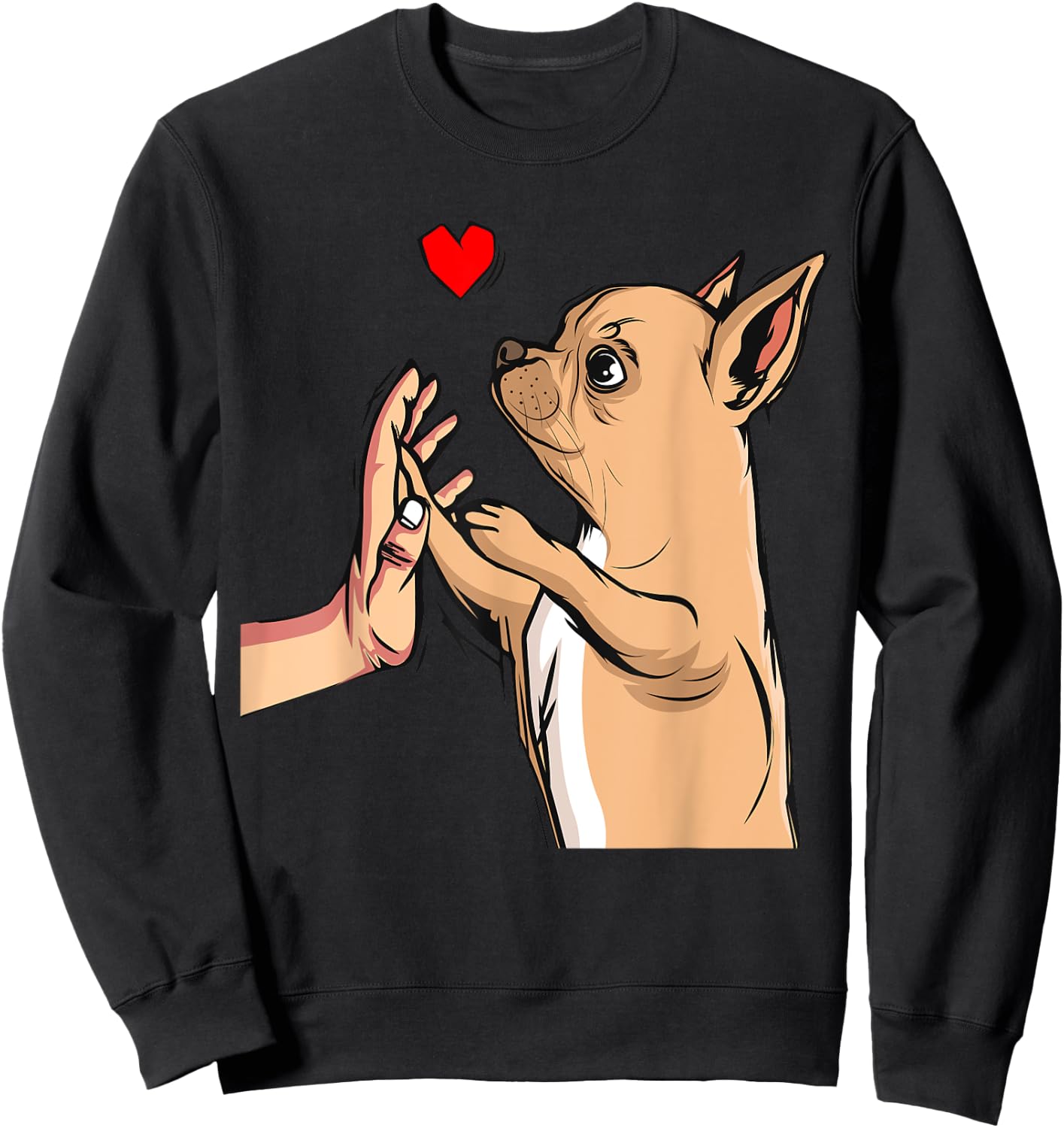 Chihuahua Love Dogs Female Gift Sweatshirt - Sweatshirt | Black
