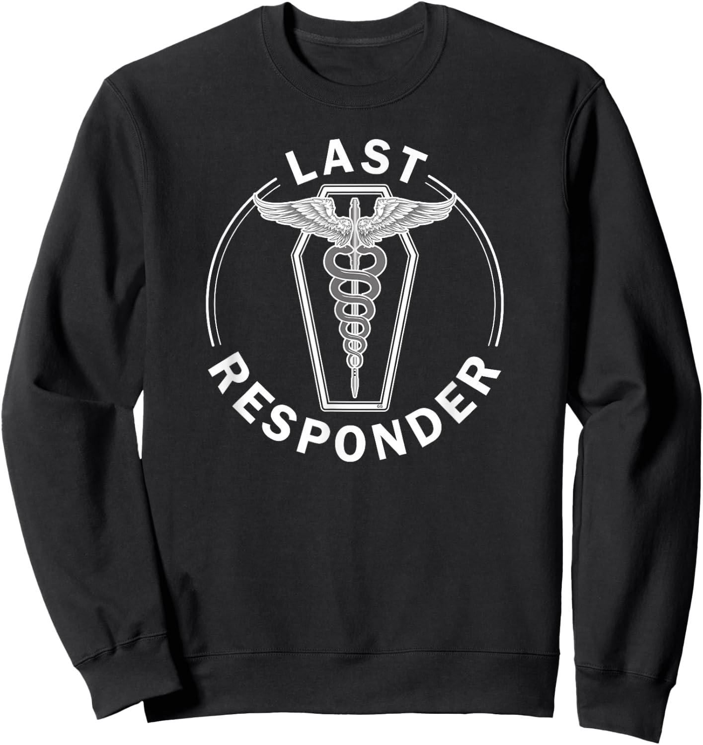 Last Responder Trocar Caduceus Mortician Sweatshirt - Sweatshirt | Black