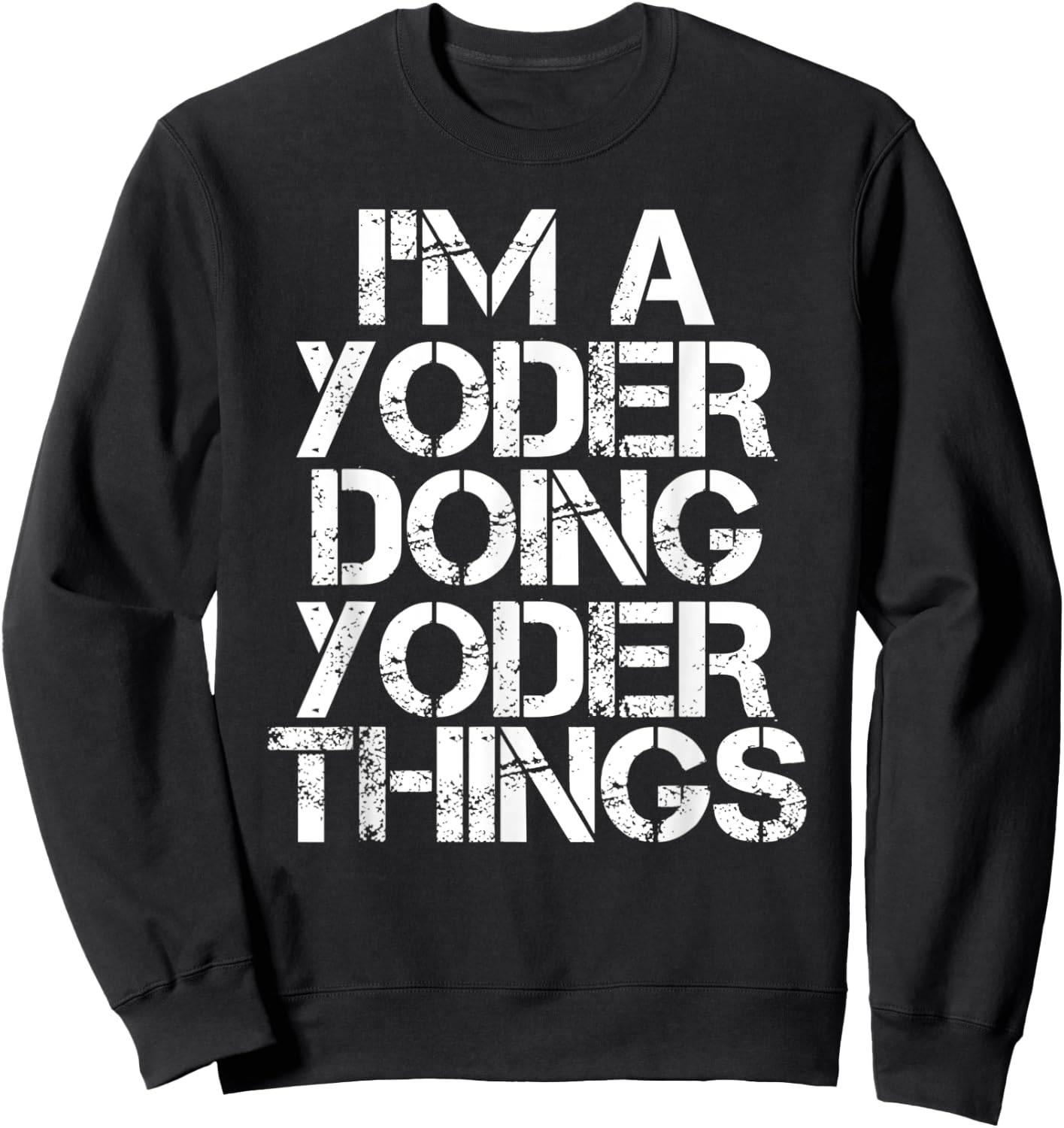 YODER Funny Surname Family Tree Birthday Reunion Gift Sweatshirt - Sweatshirt | Black