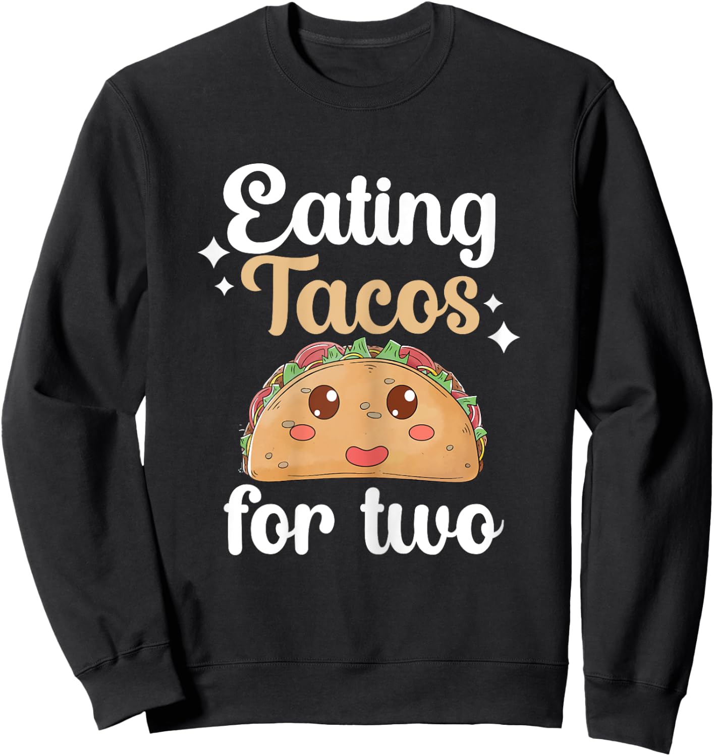 Eating tacos for two maternity Sweatshirt - Sweatshirt | Black