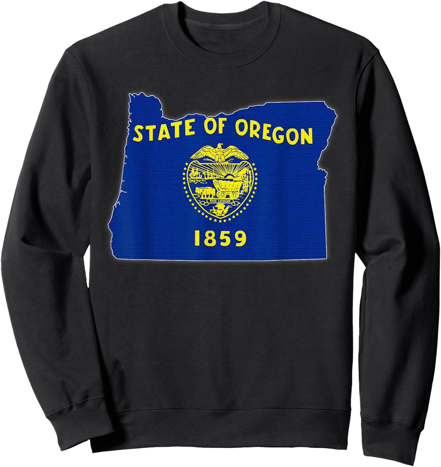 OREGON STATE MAP OREGON OR Flag Roots Men Women Gift Sweatshirt - Sweatshirt | Black