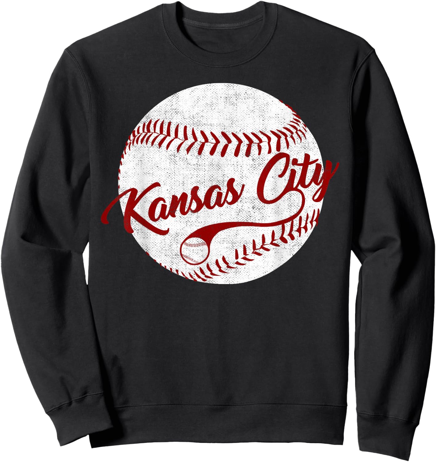 Baseball Kansas City Love Blue Color Royal, National Pastime Sweatshirt - Sweatshirt | Black