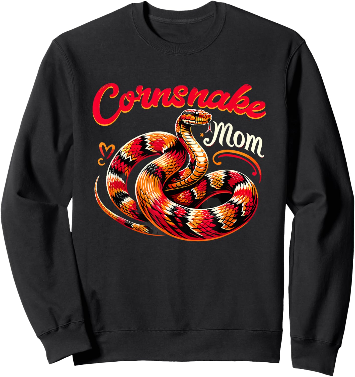 Corn Snake Mom Pet Snake Corn Snake Snake Lover Animal Sweatshirt - Sweatshirt | Black