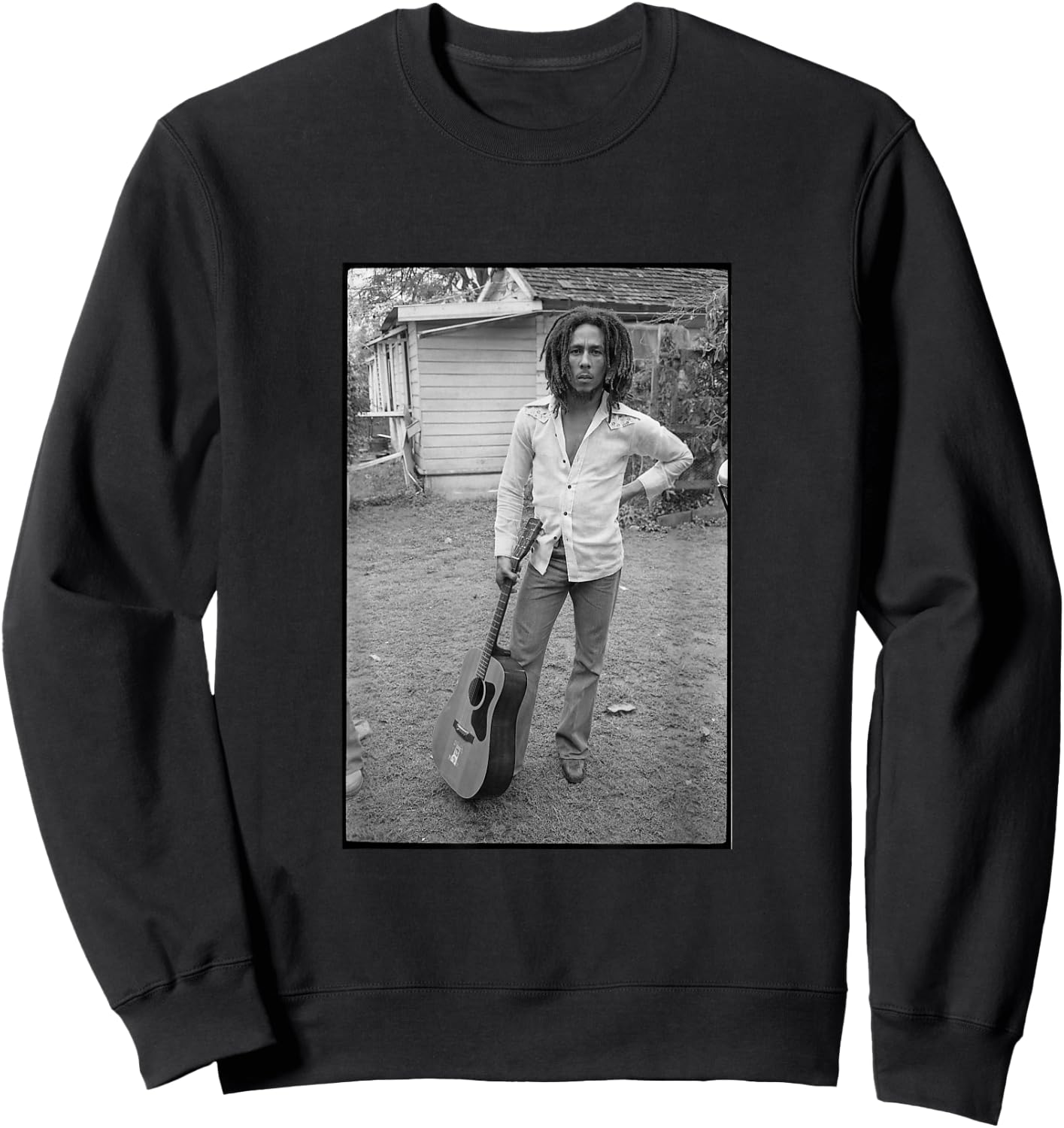 Bob Marley x David Burnett Guitar Photo Sweatshirt - Sweatshirt | Black
